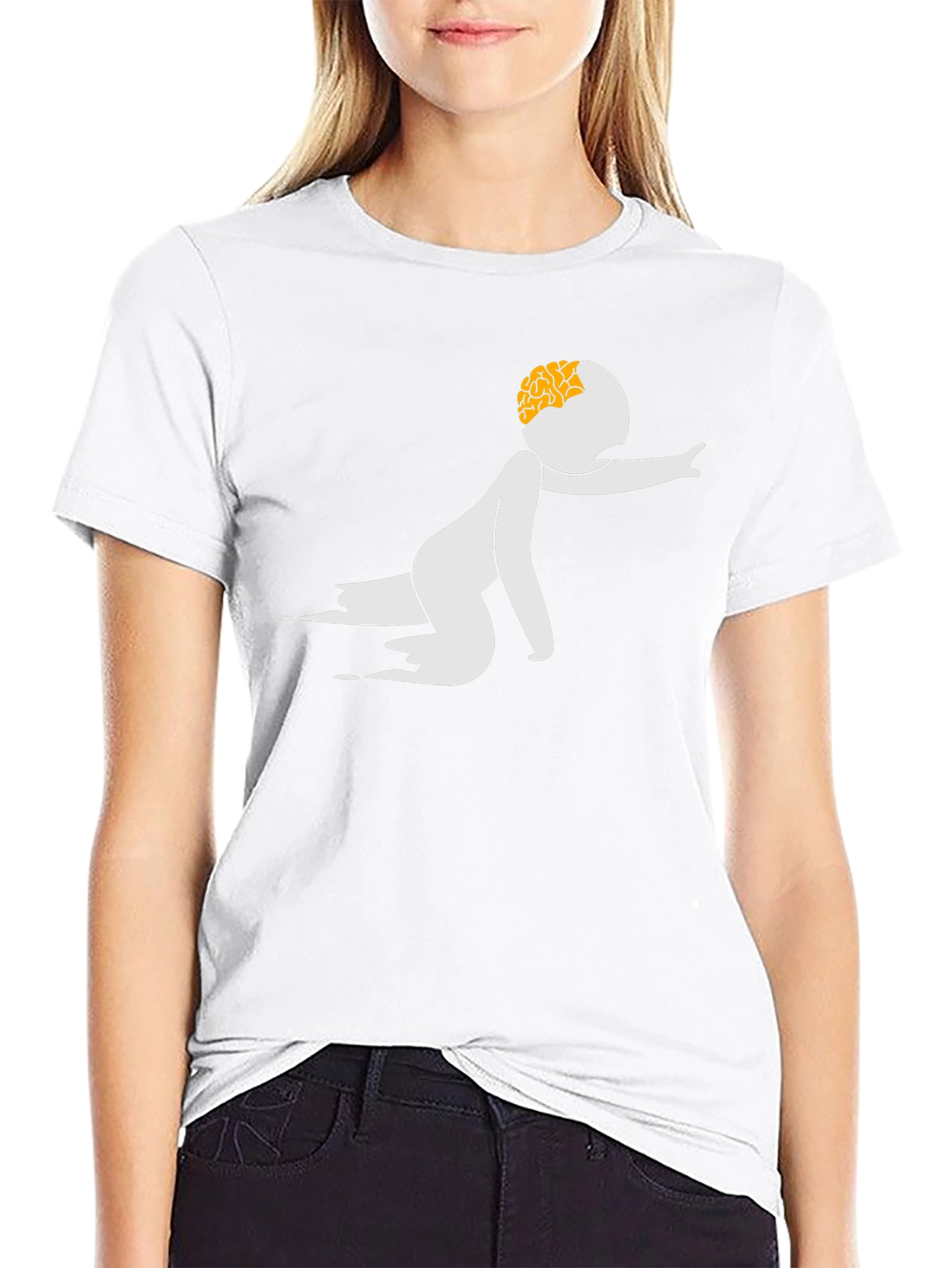 Zombie Brain Graphic Black T-Shirt