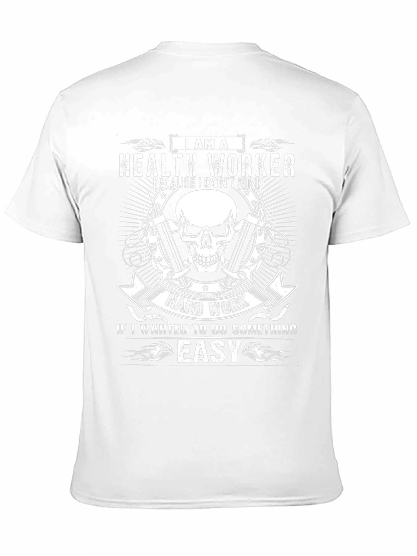 Health Worker Skull Graphic T-Shirt