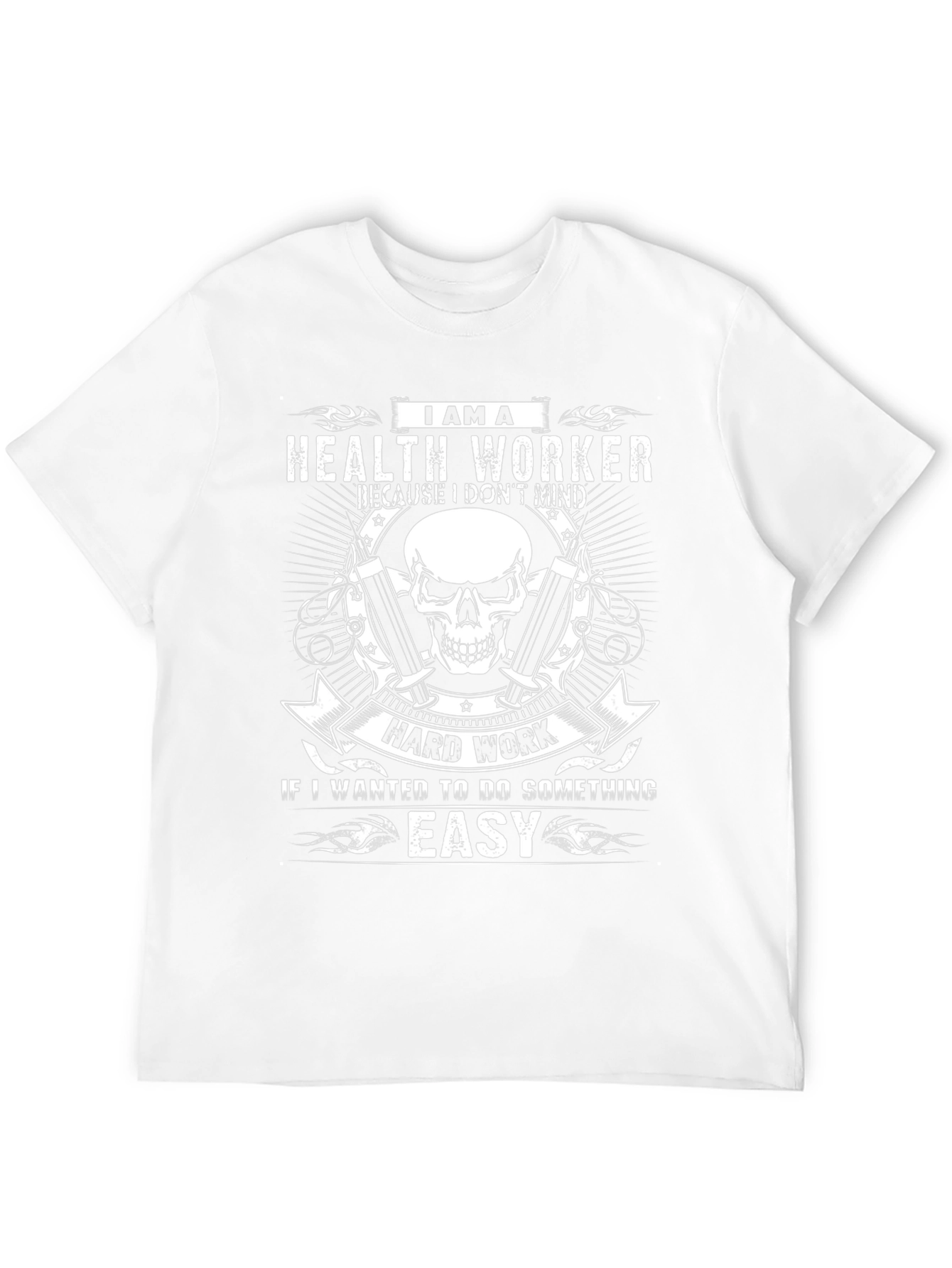 Health Worker Skull Graphic T-Shirt