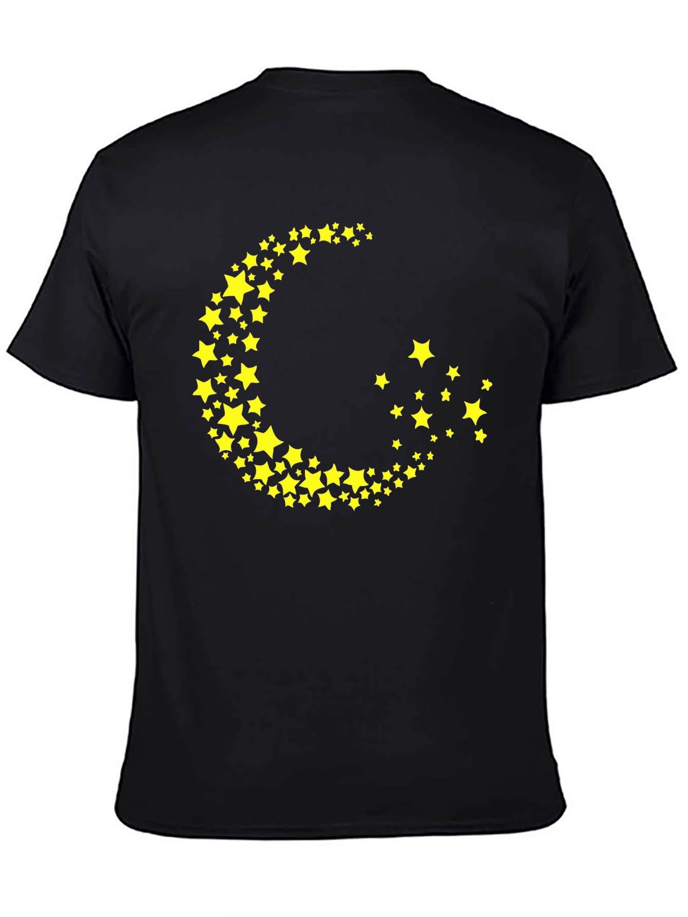 Crescent Moon Star Graphic Tee - Trendy Black T-Shirt