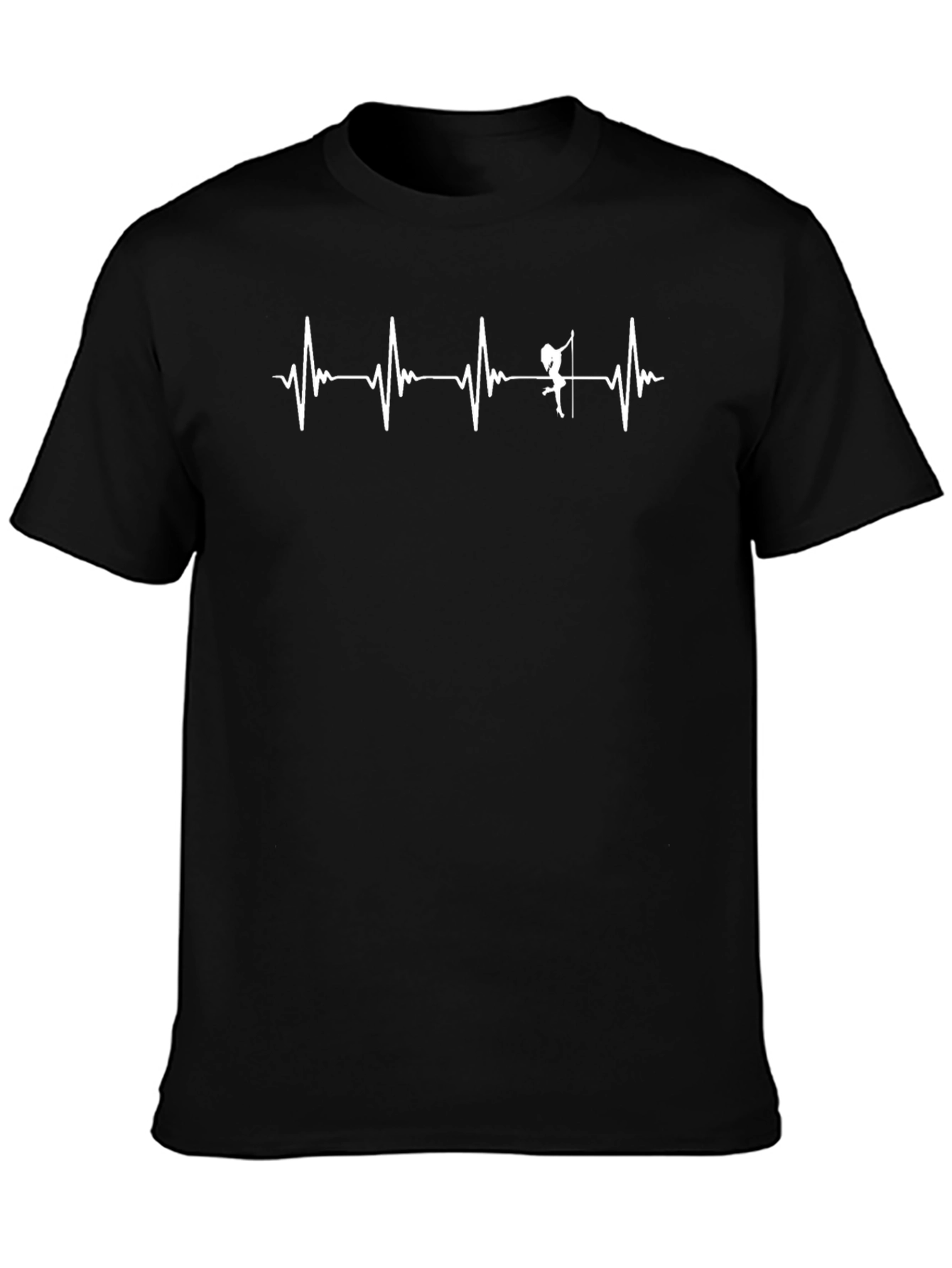 Pole Dance Heartbeat T-Shirt - Black