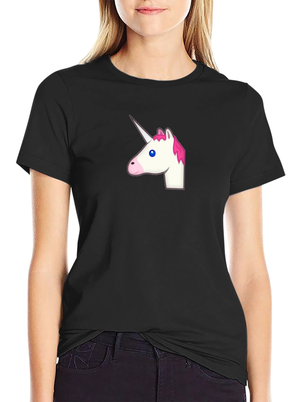 Unicorn Graphic Black T-Shirt