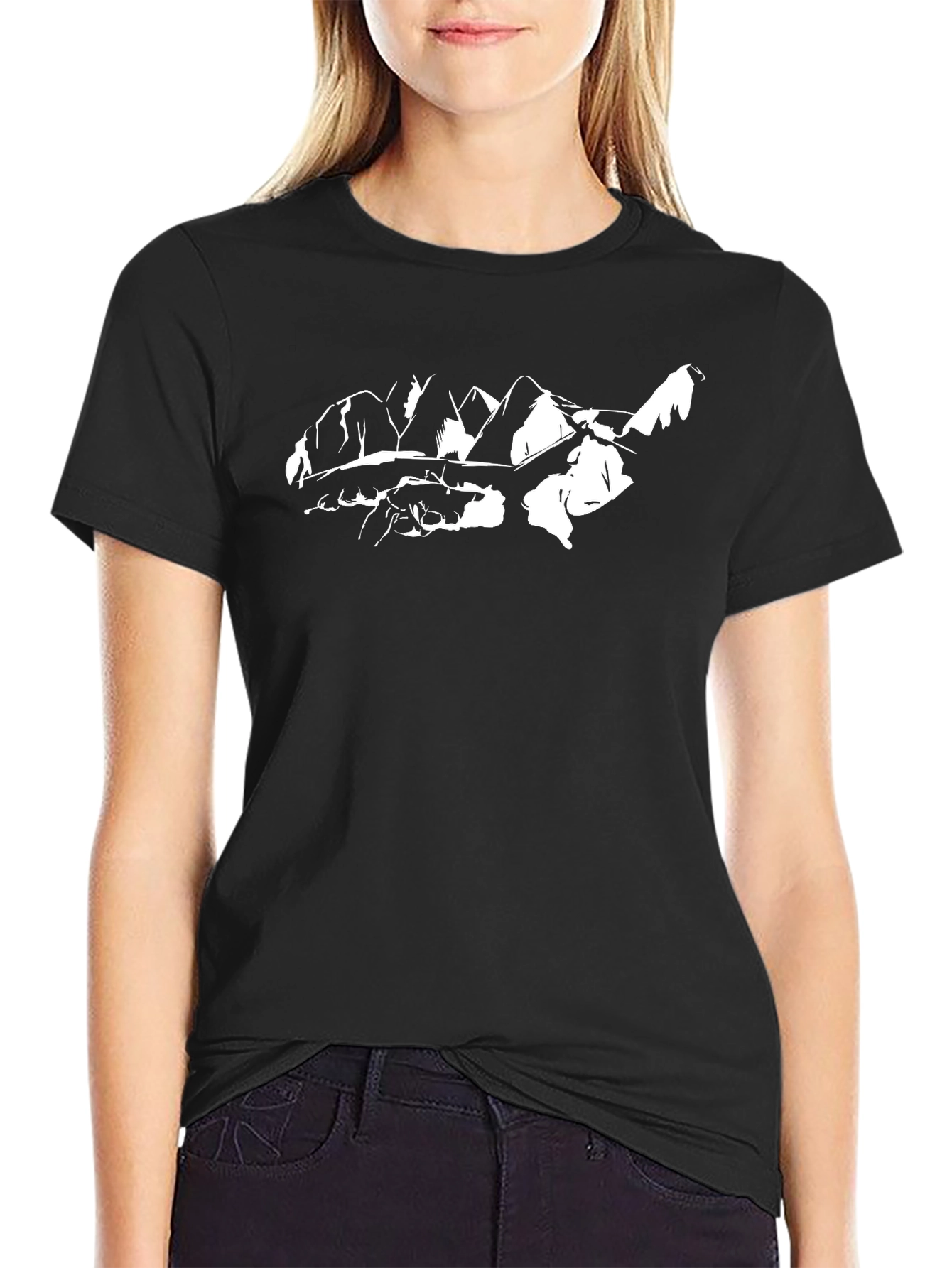 Mountain Graphic Black T-Shirt - Nature Lovers Tee