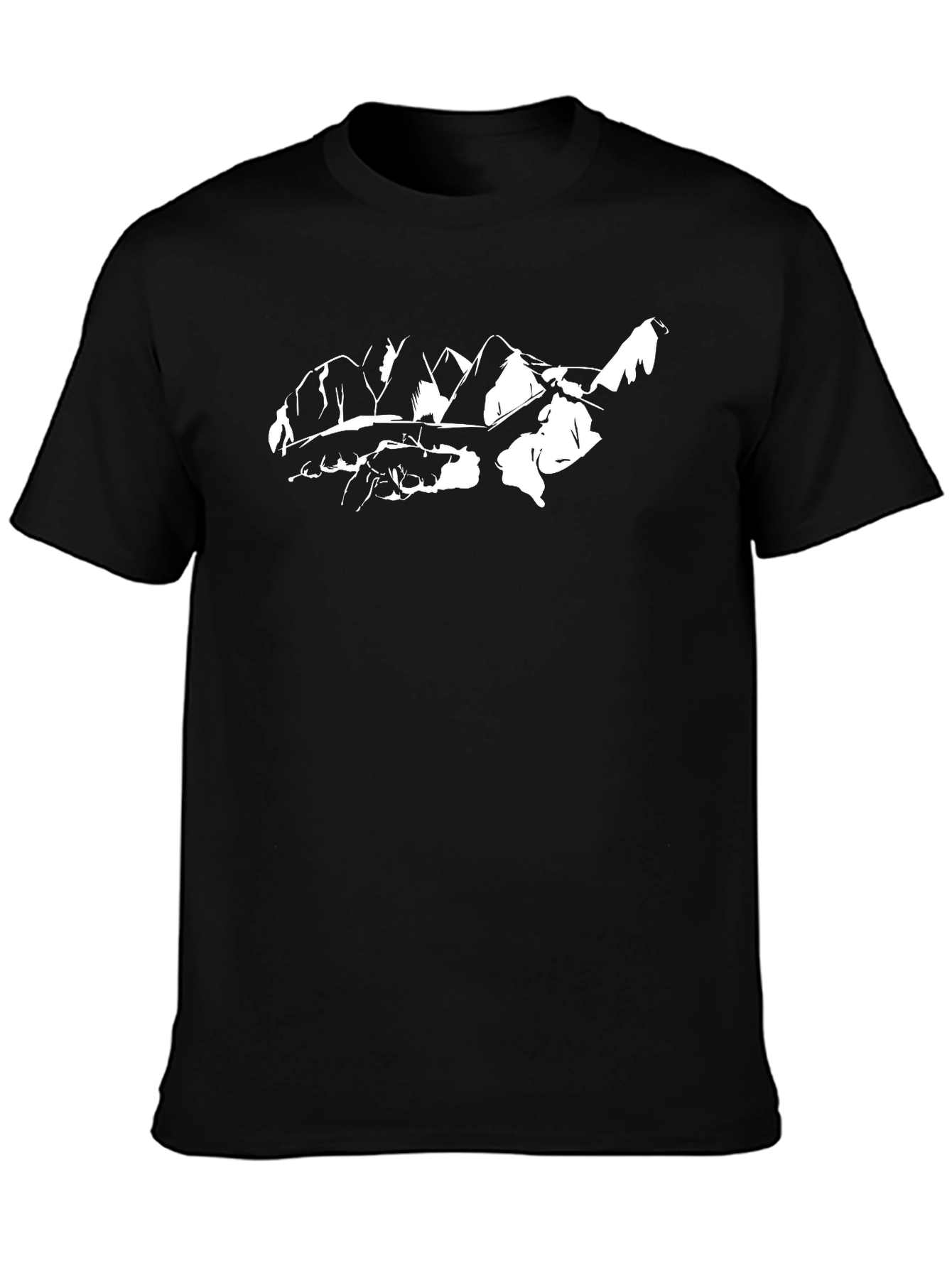 Mountain Graphic Black T-Shirt - Nature Lovers Tee