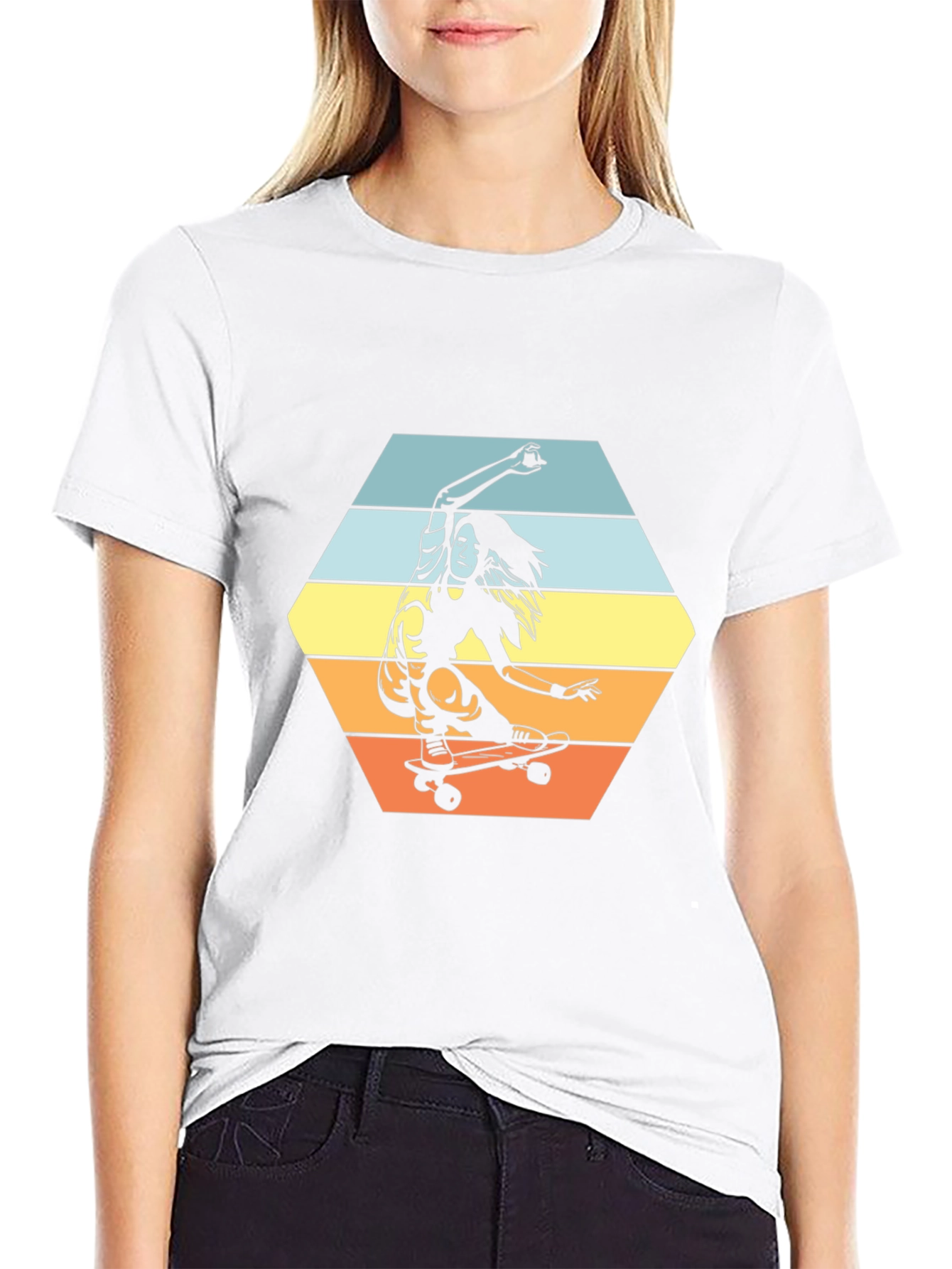 Skateboarder Graphic Tee - Retro Style