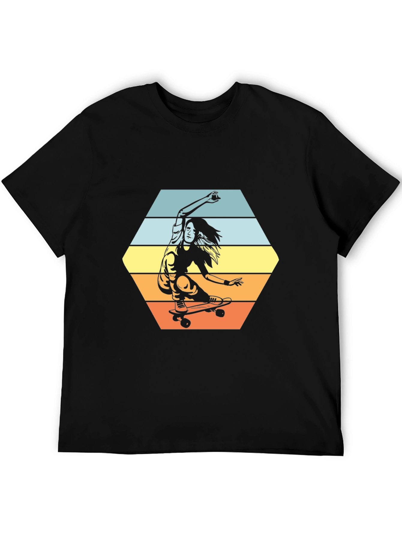 Skateboarder Graphic Tee - Retro Style