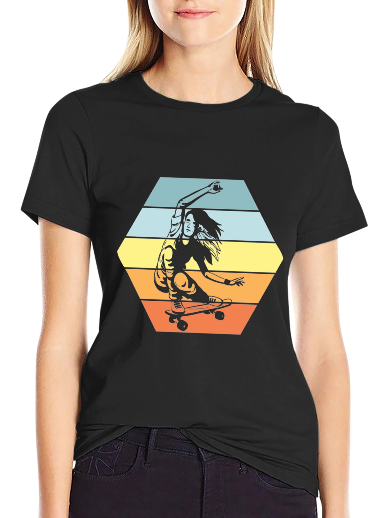 Skateboarder Graphic Tee - Retro Style