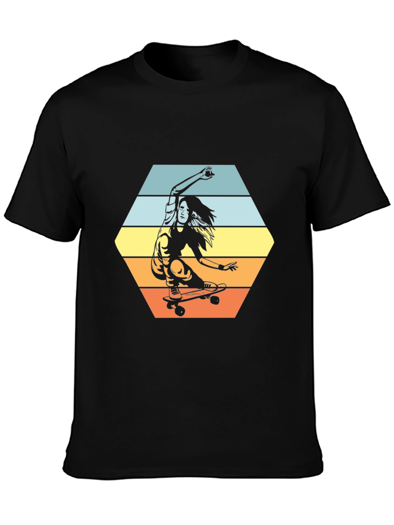 Skateboarder Graphic Tee - Retro Style