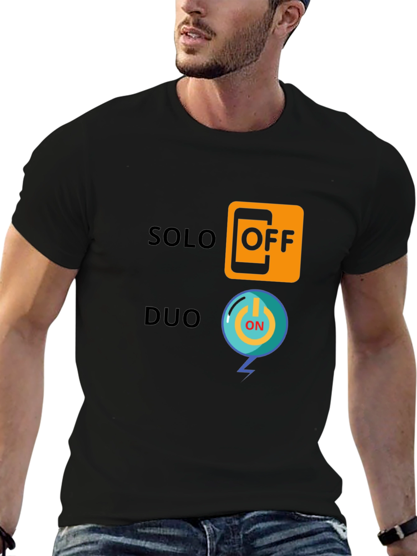 Solo Off Duo On Black Graphic Tee