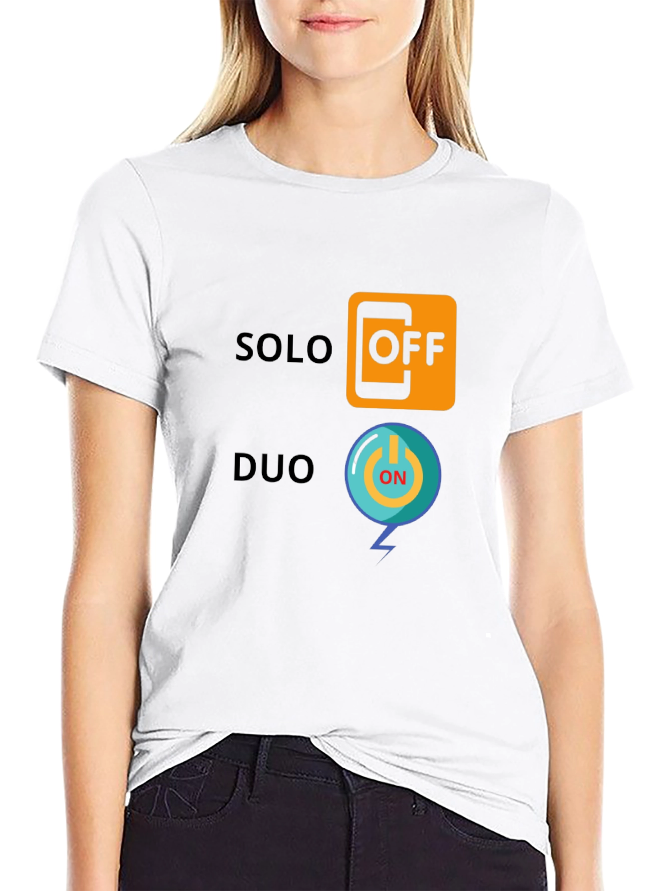 Solo Off Duo On Black Graphic Tee