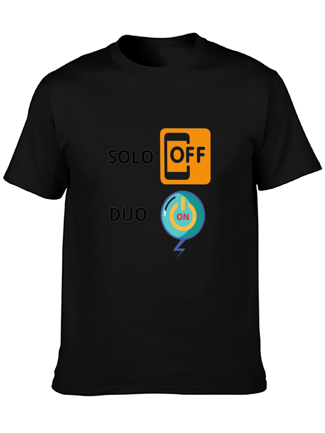 Solo Off Duo On Black Graphic Tee