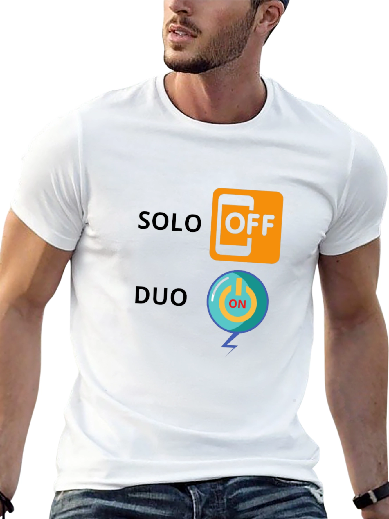 Solo Off Duo On Black Graphic Tee