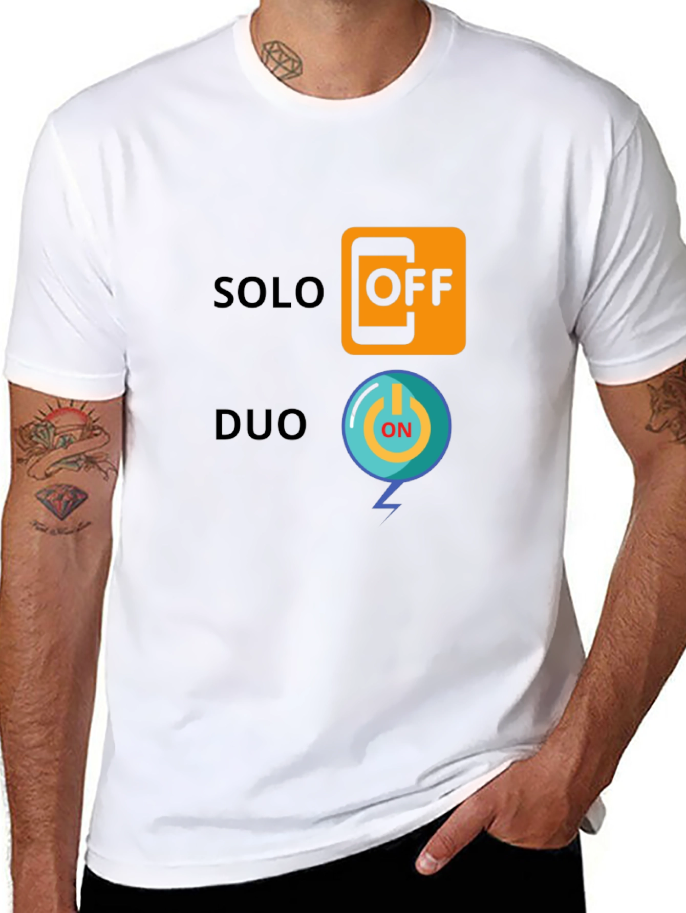 Solo Off Duo On Black Graphic Tee