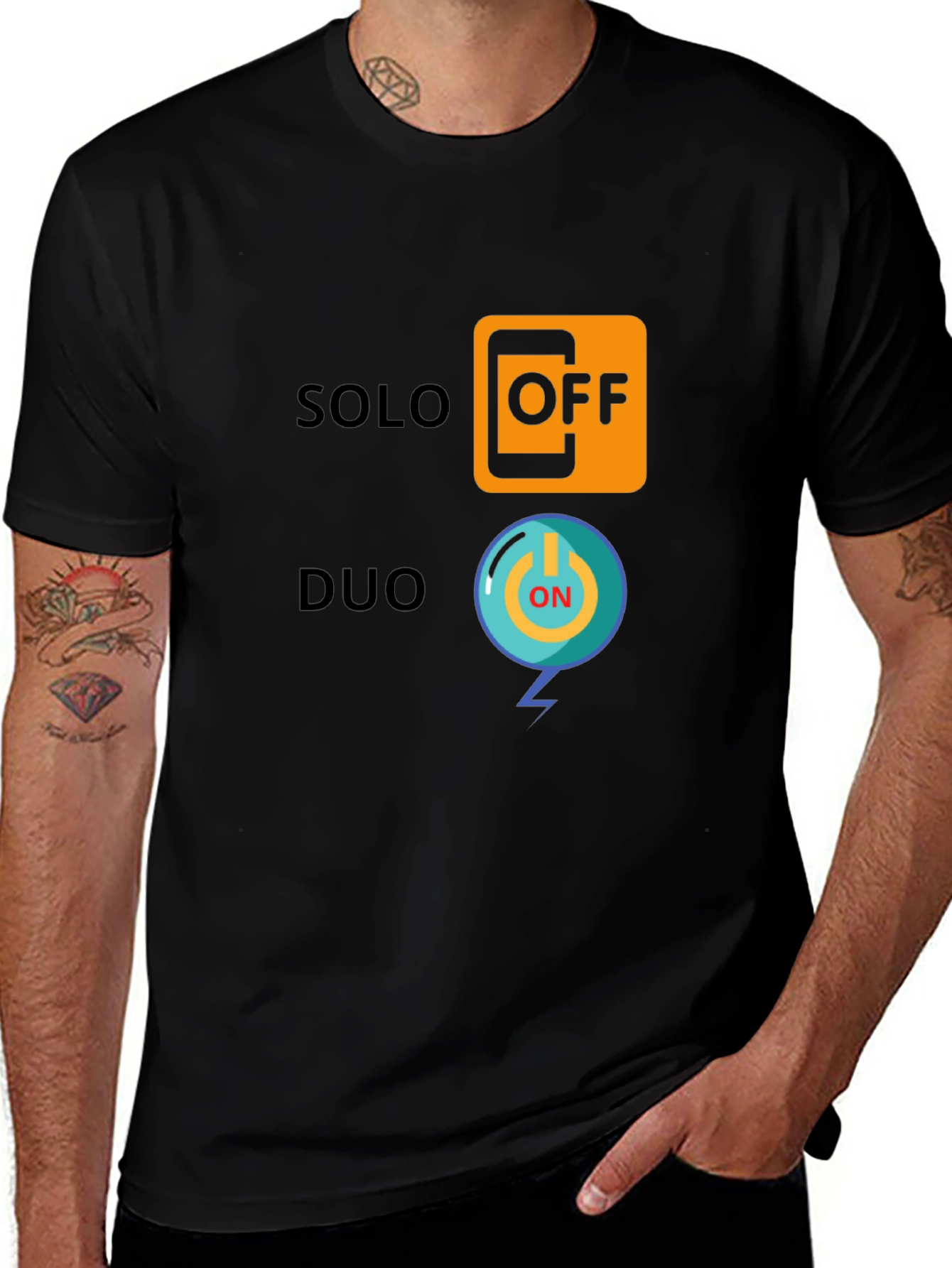 Solo Off Duo On Black Graphic Tee