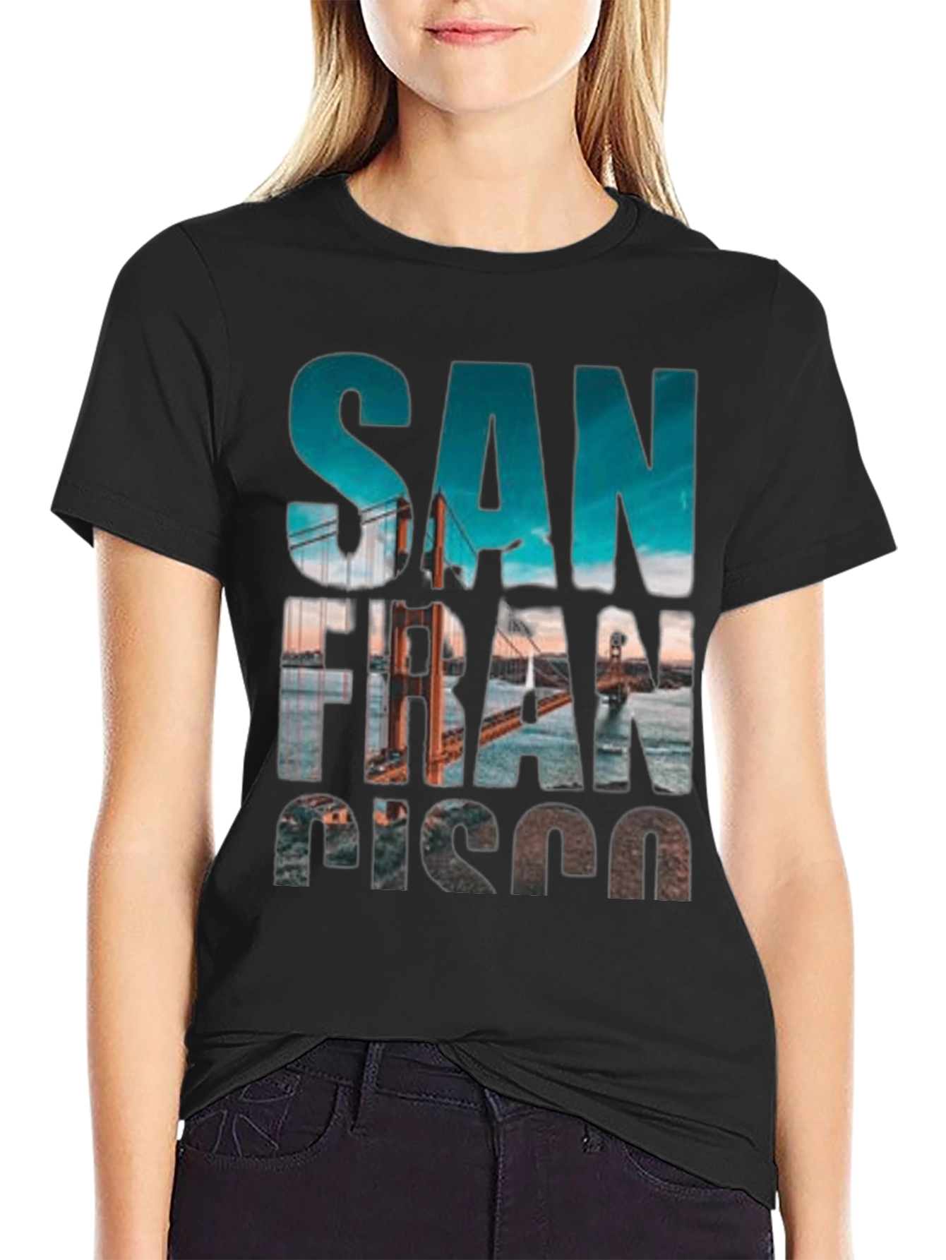 San Francisco Graphic Print T-Shirt - Black