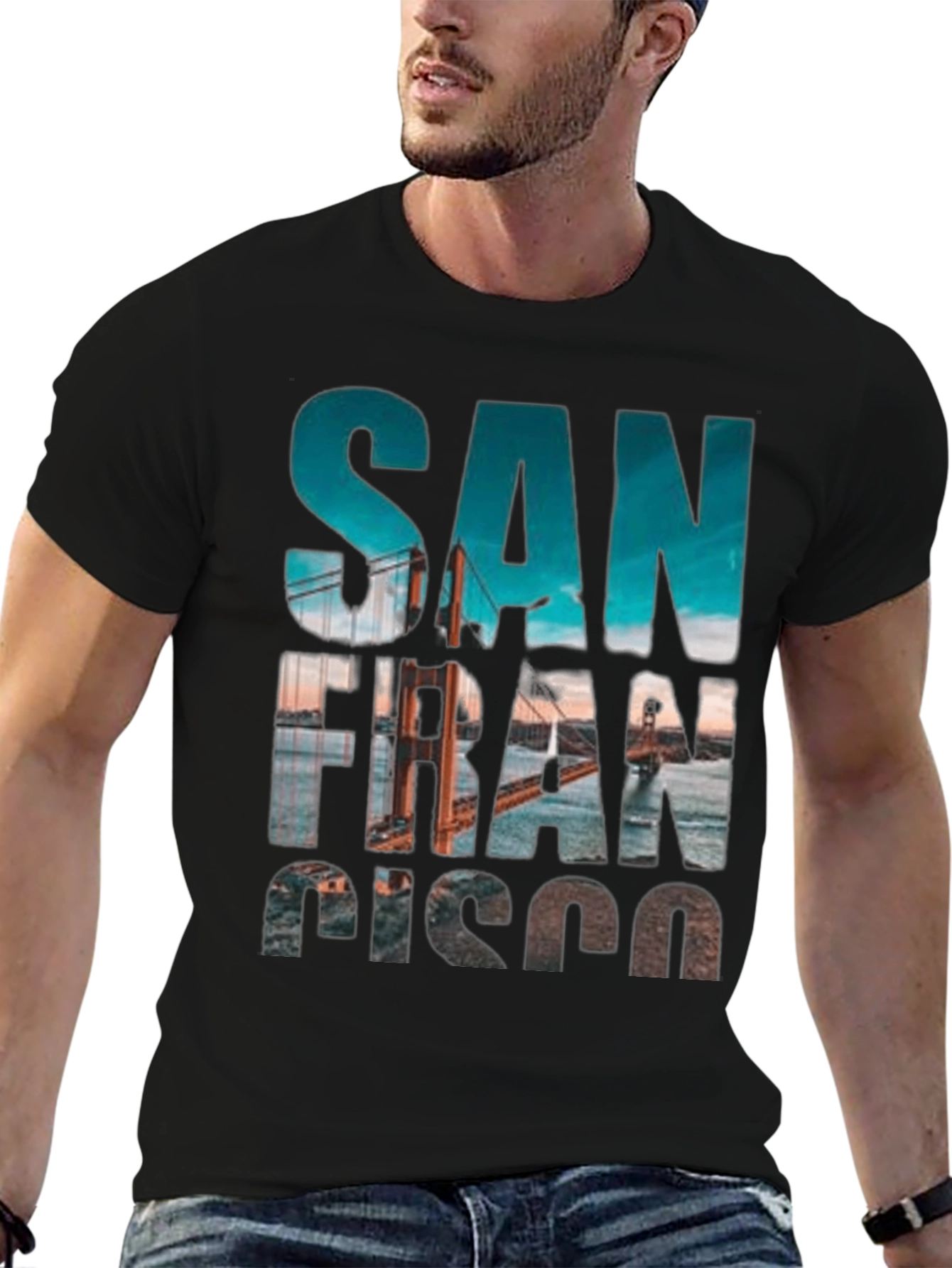 San Francisco Graphic Print T-Shirt - Black