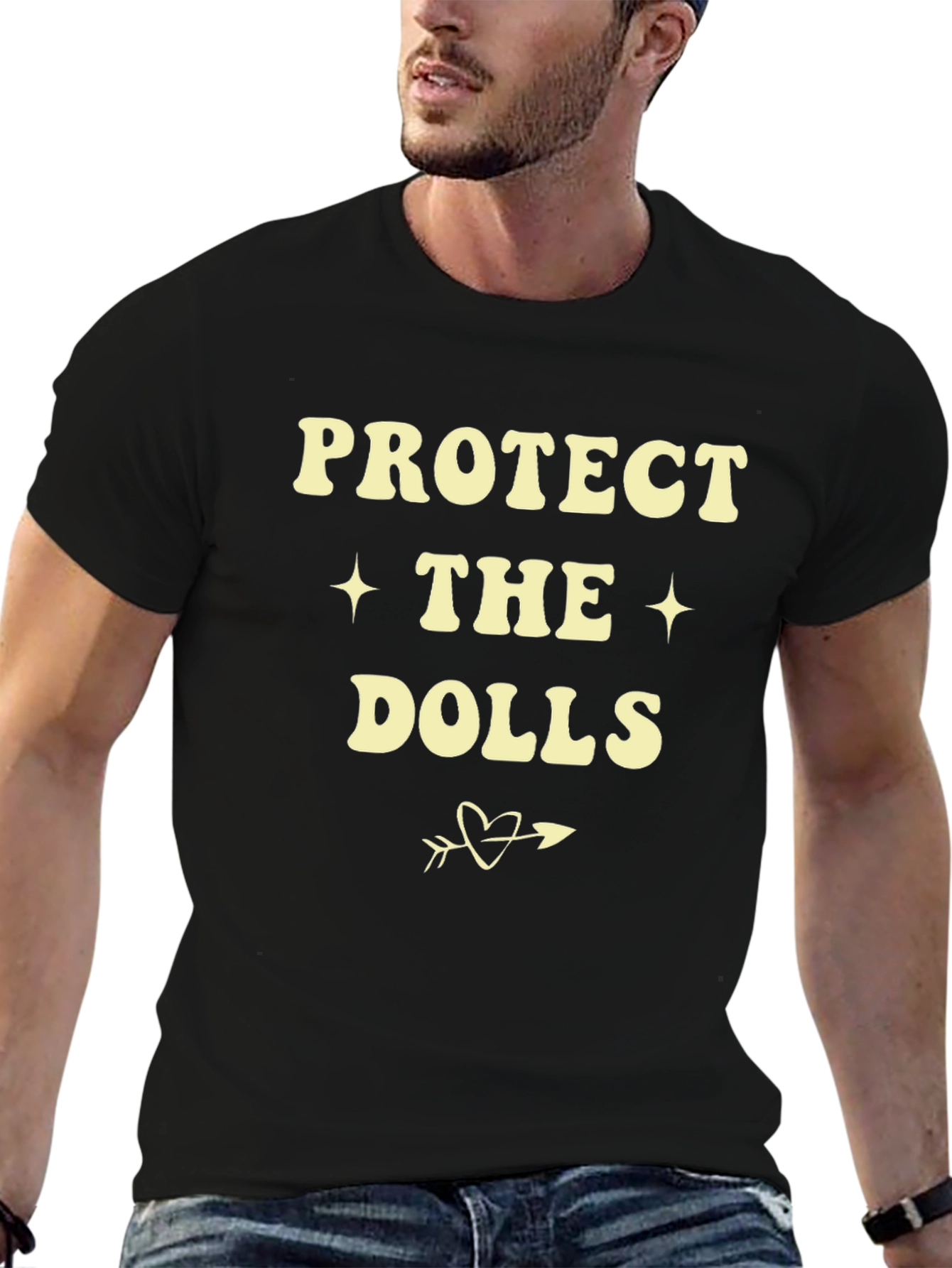 Protect the Dolls Graphic Tee - Unisex Black T-Shirt