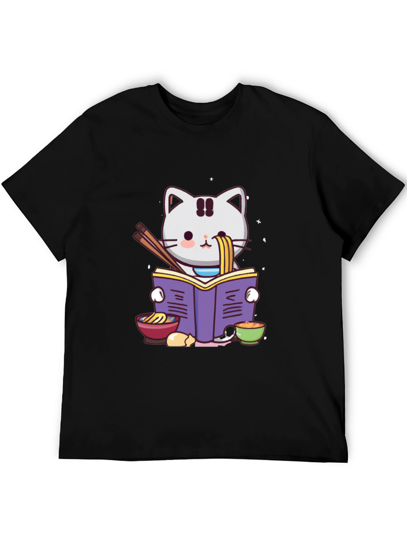Ramen Cat Reading T-Shirt