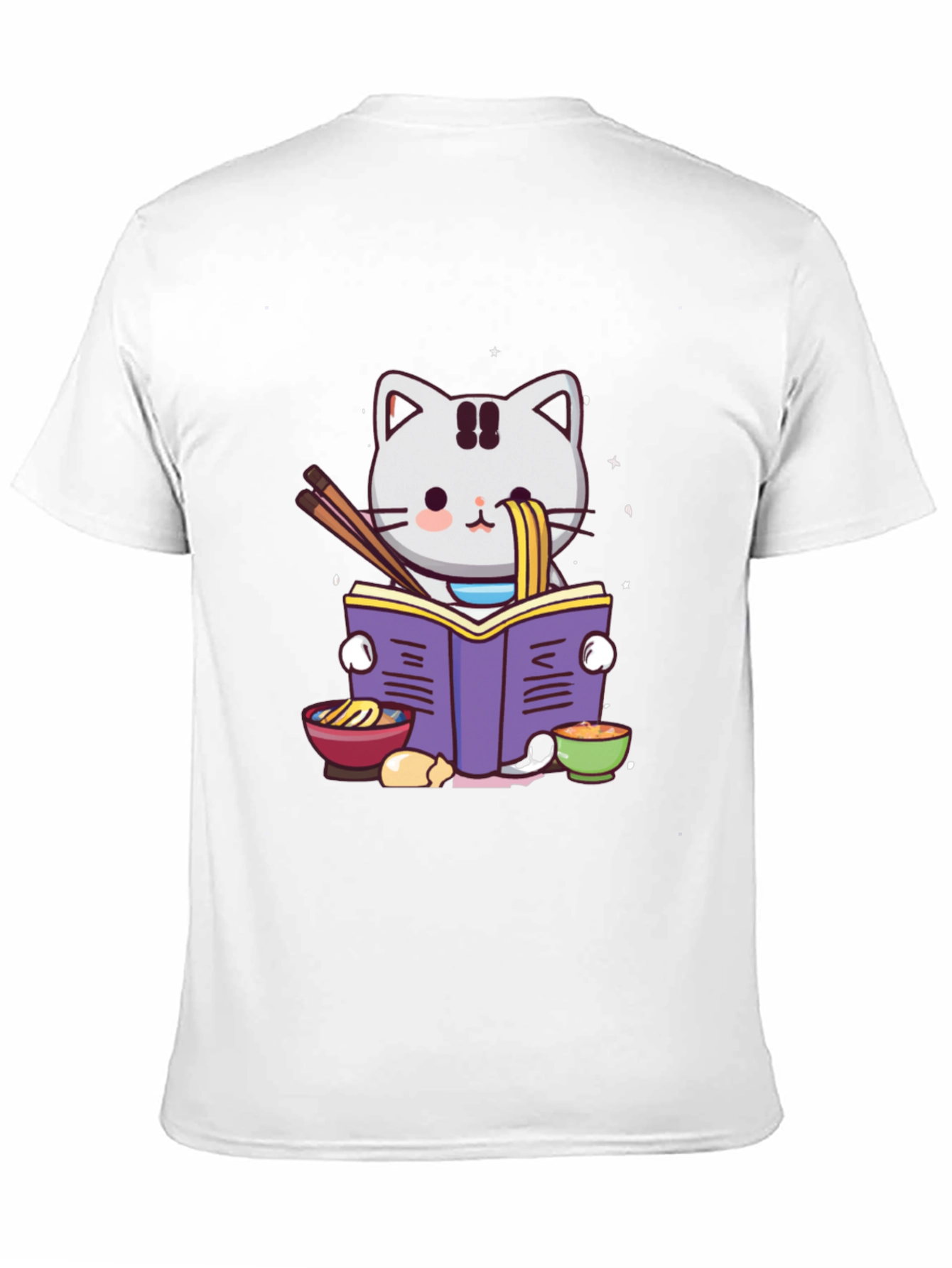Ramen Cat Reading T-Shirt