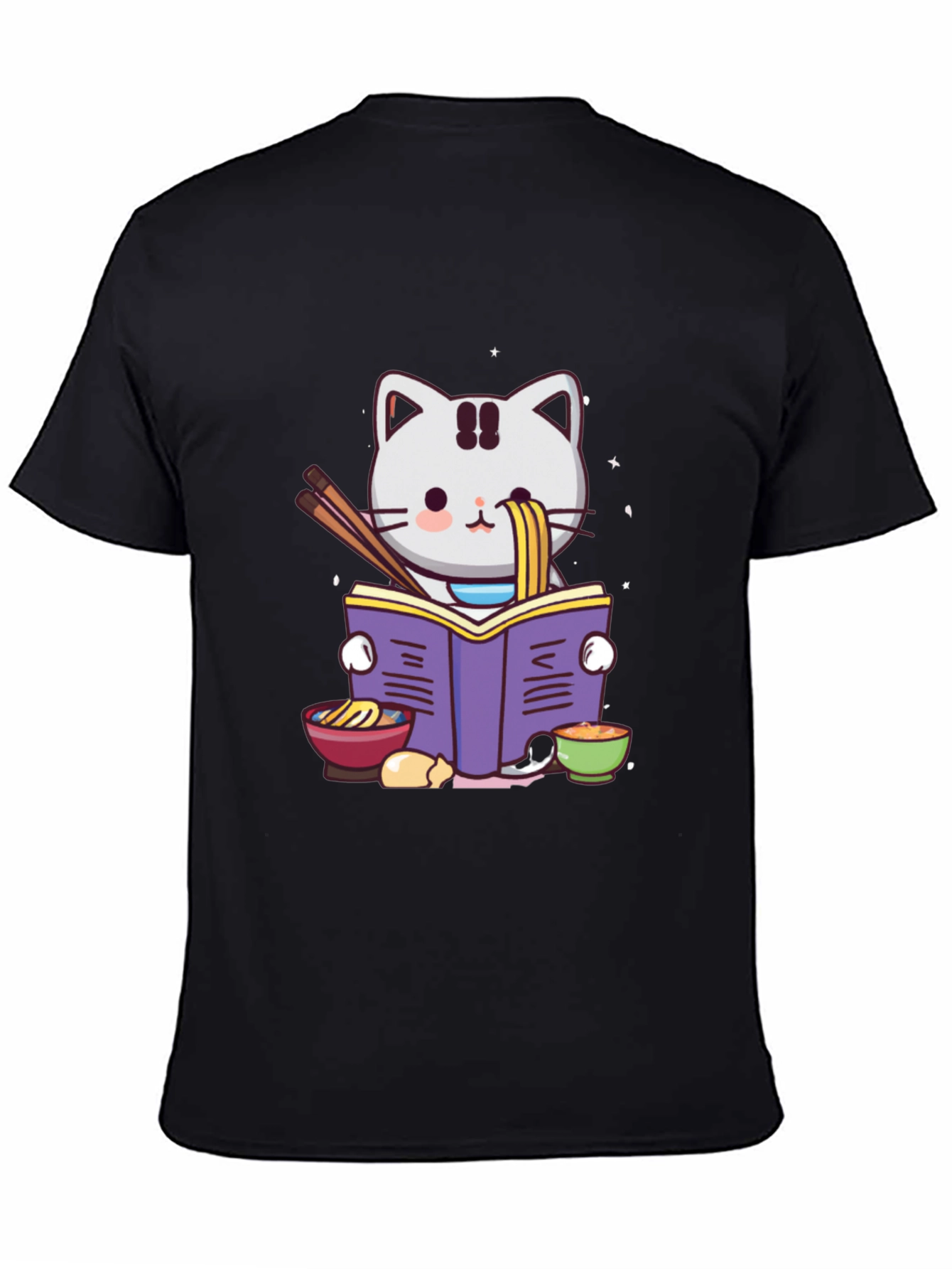 Ramen Cat Reading T-Shirt