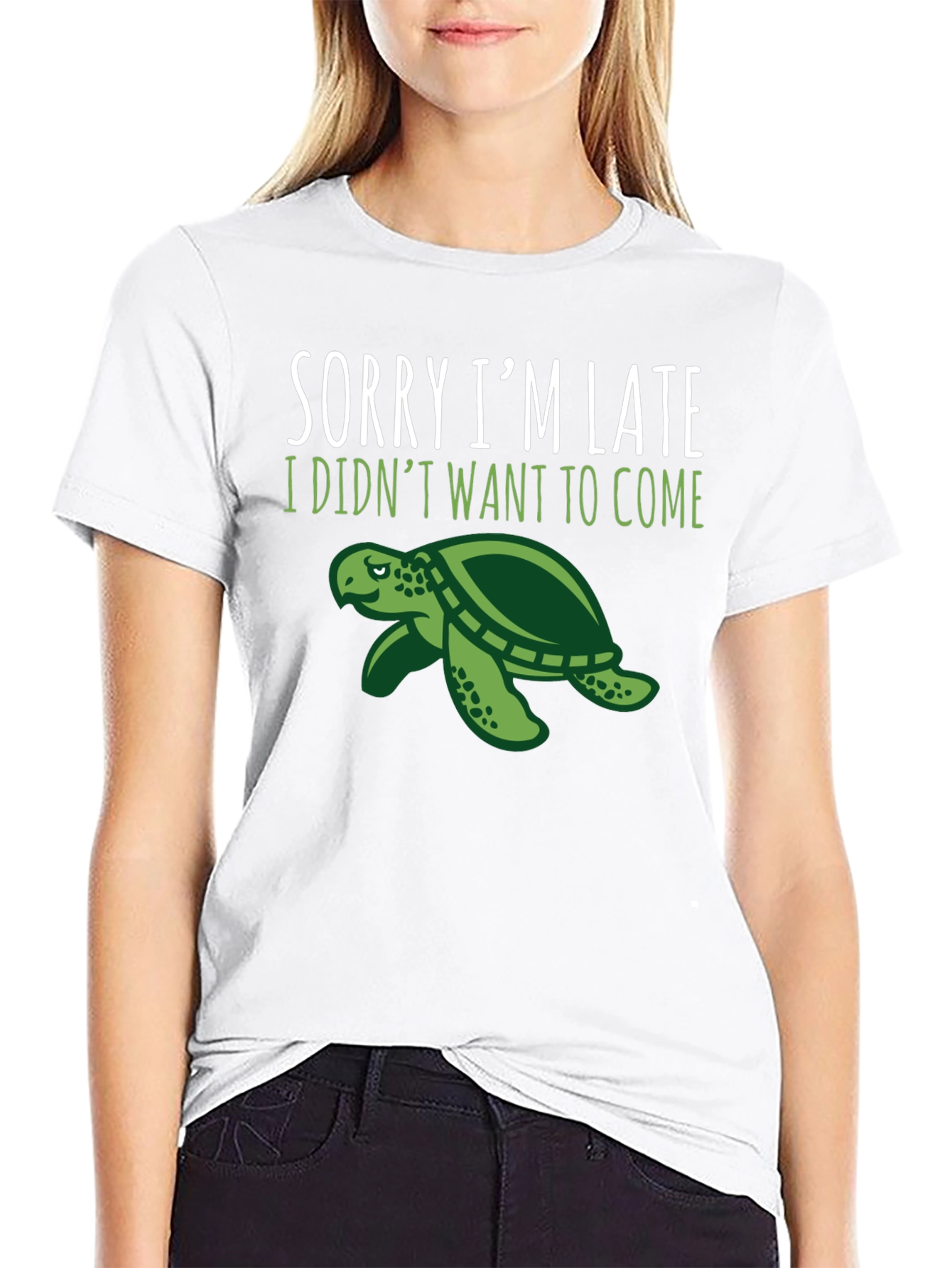 Sorry Im Late Turtle Graphic Tee