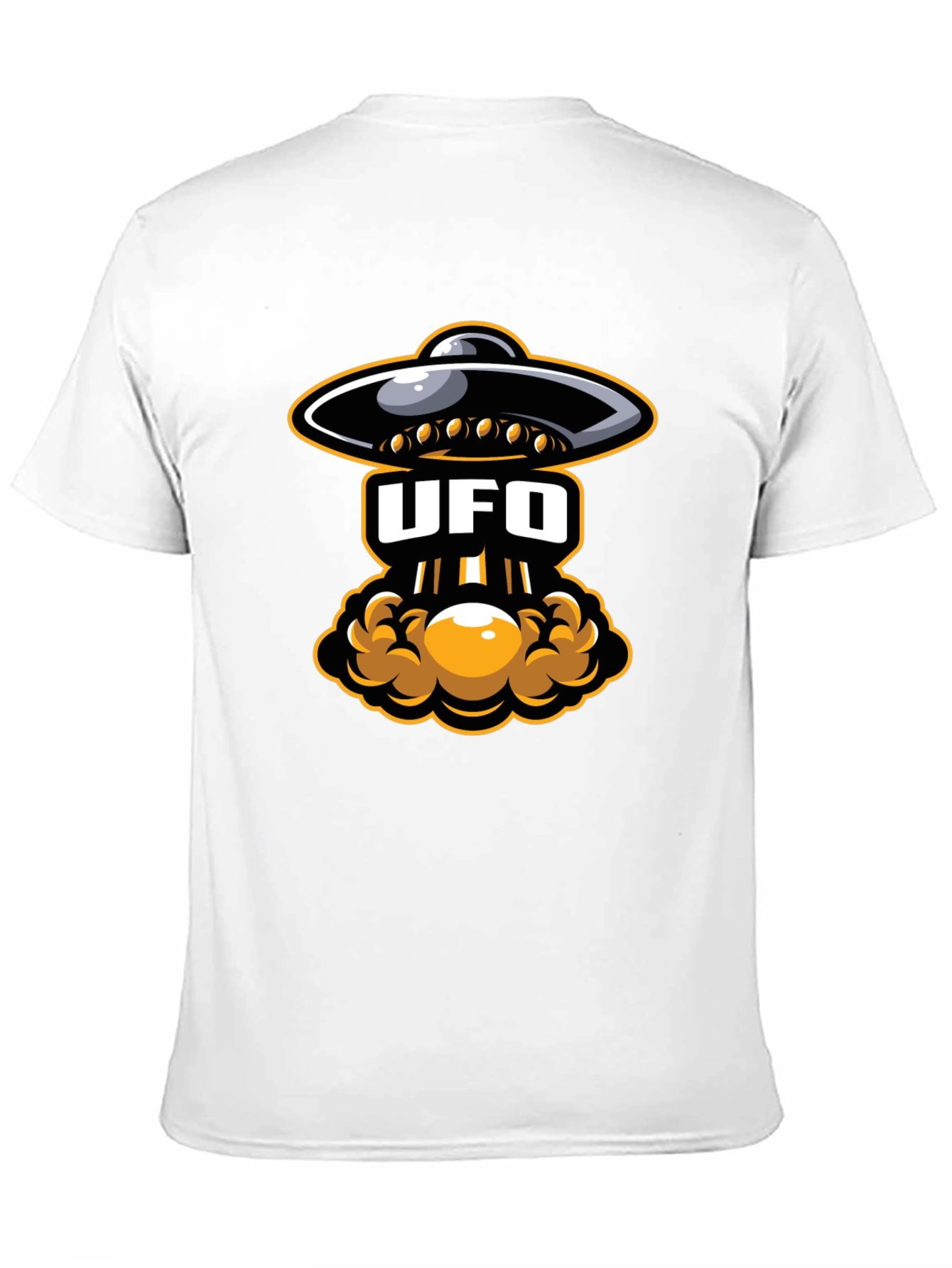 UFO Abduction Graphic T-Shirt - Black Cotton Tee