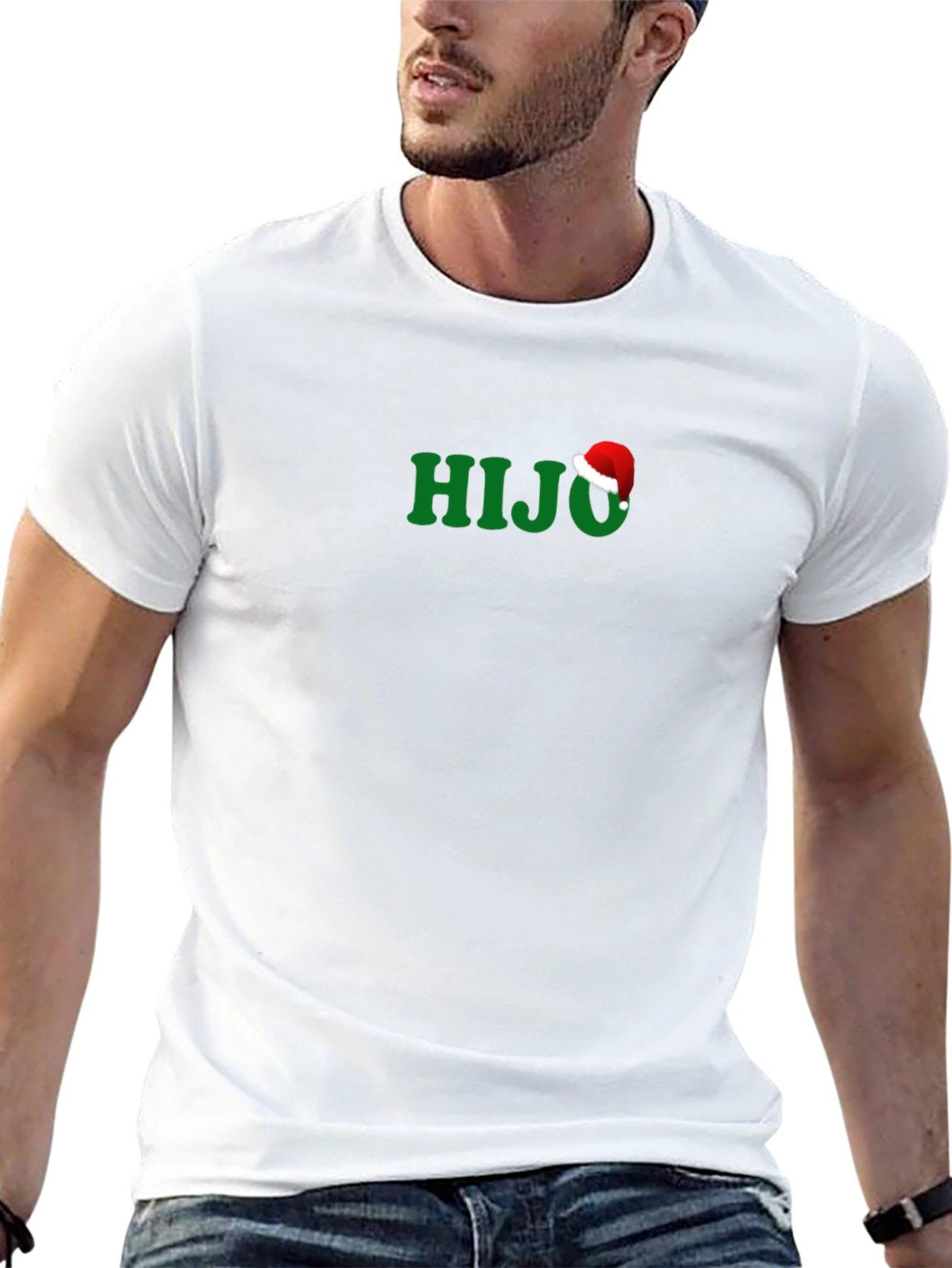 Holiday Hijo Christmas Santa Hat Graphic T-Shirt