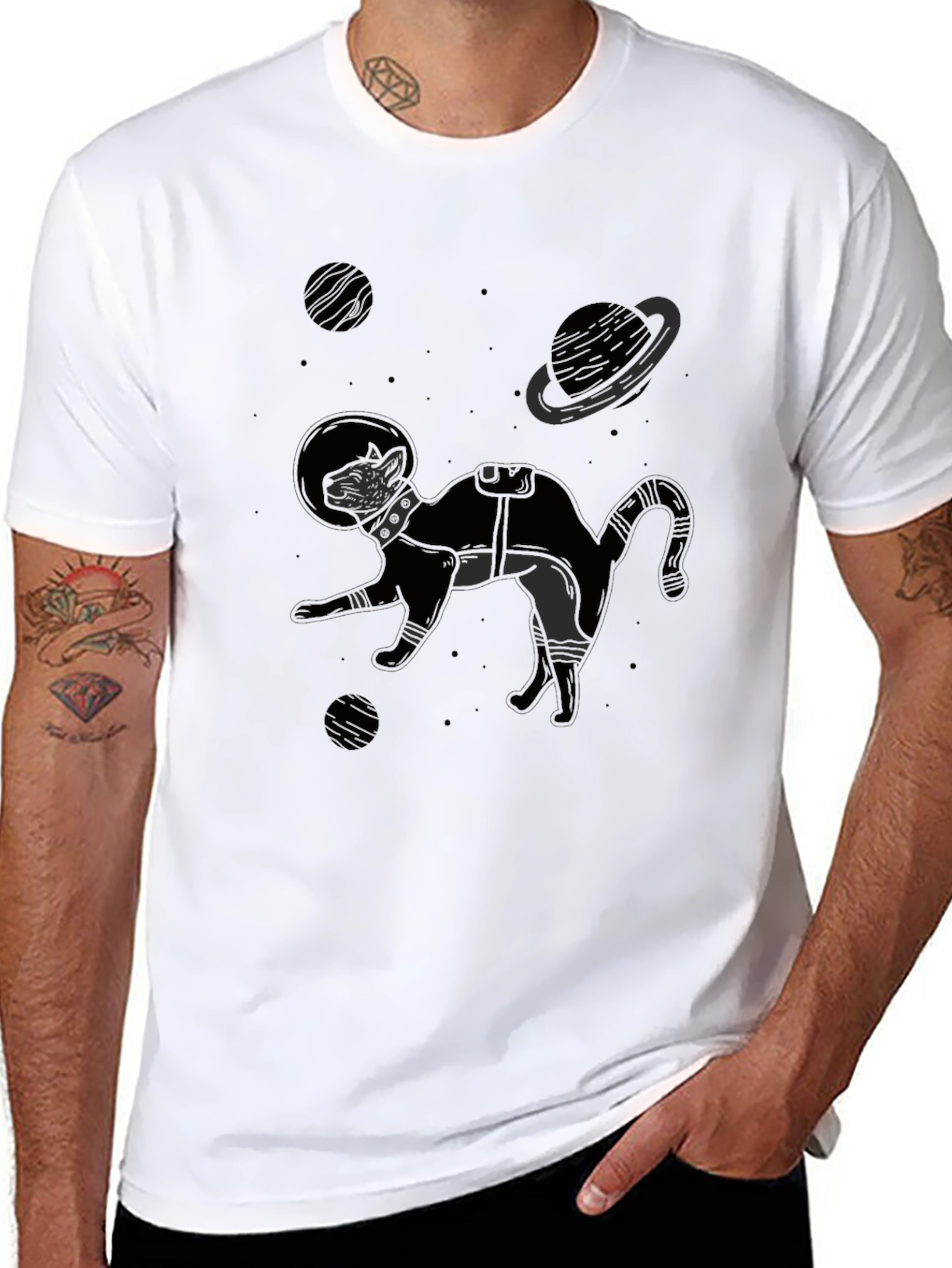 Cat Astronaut T-Shirt - Space Explorer Tee