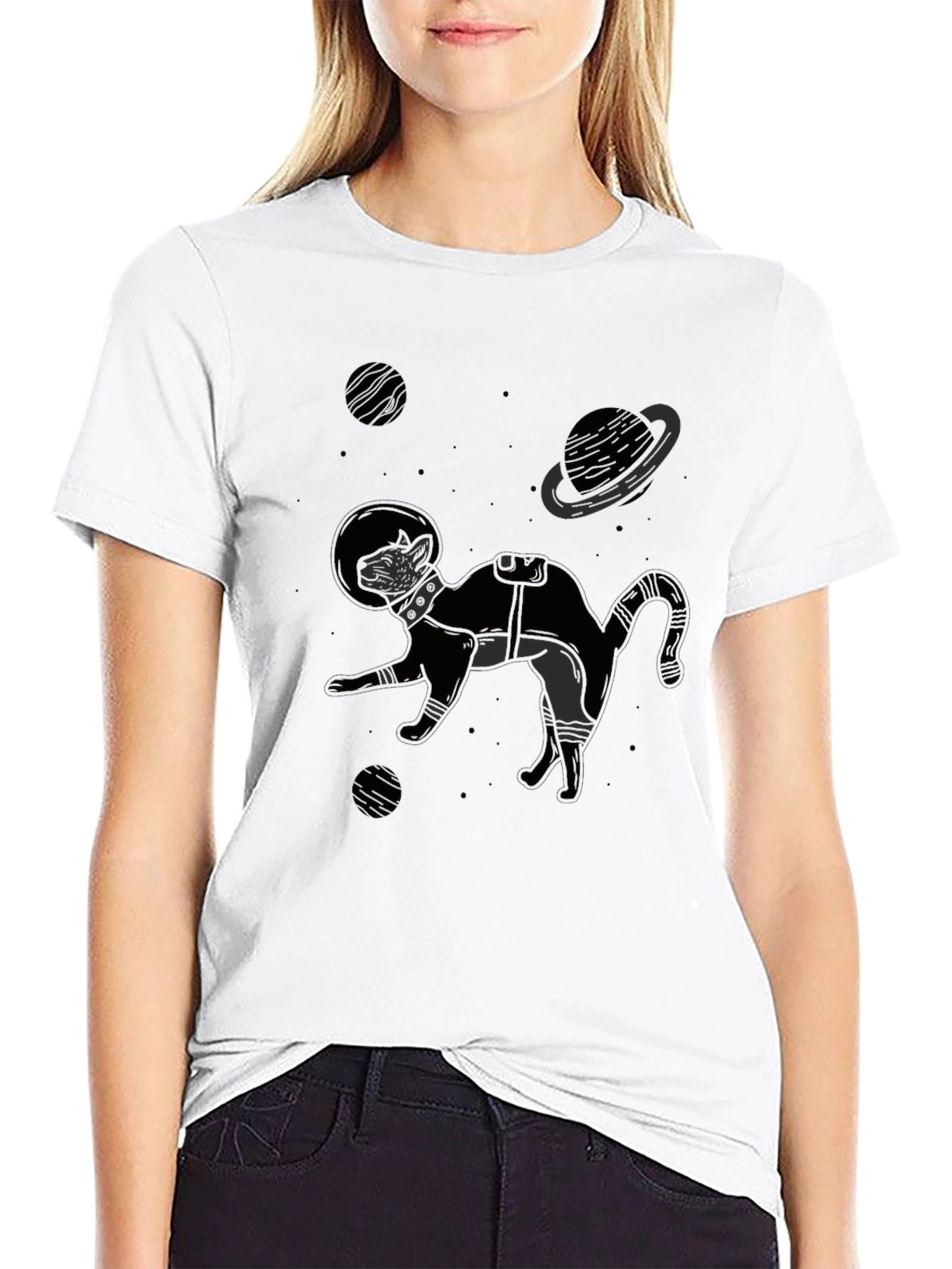 Cat Astronaut T-Shirt - Space Explorer Tee