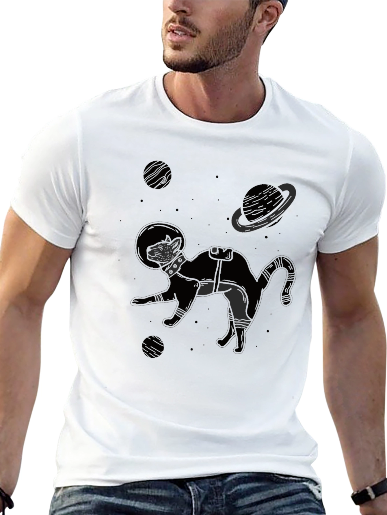 Cat Astronaut T-Shirt - Space Explorer Tee