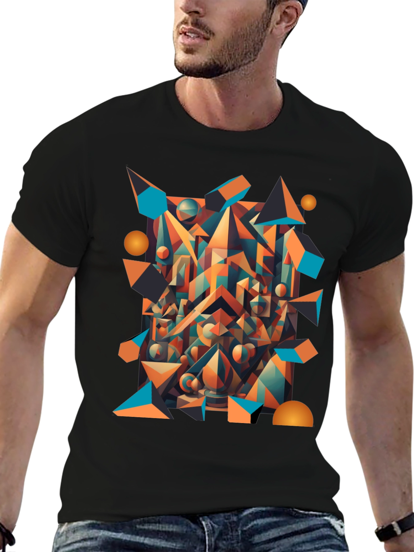Abstract Geometric T-Shirt - Modern Art Wear