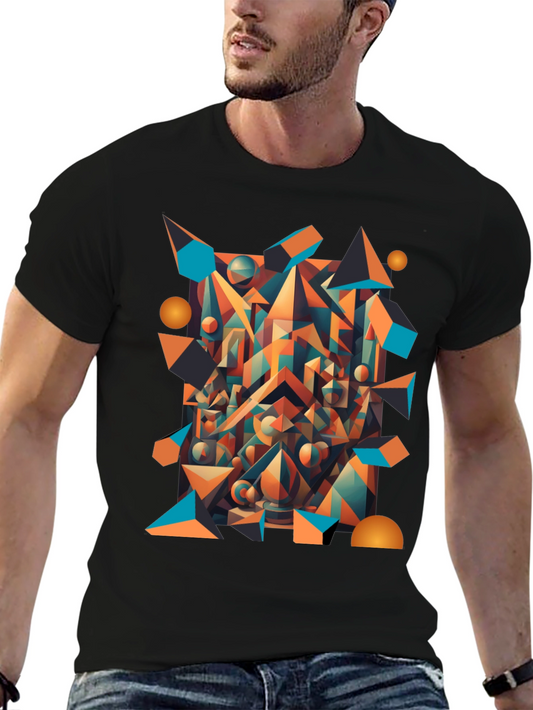Abstract Geometric T-Shirt - Modern Art Wear