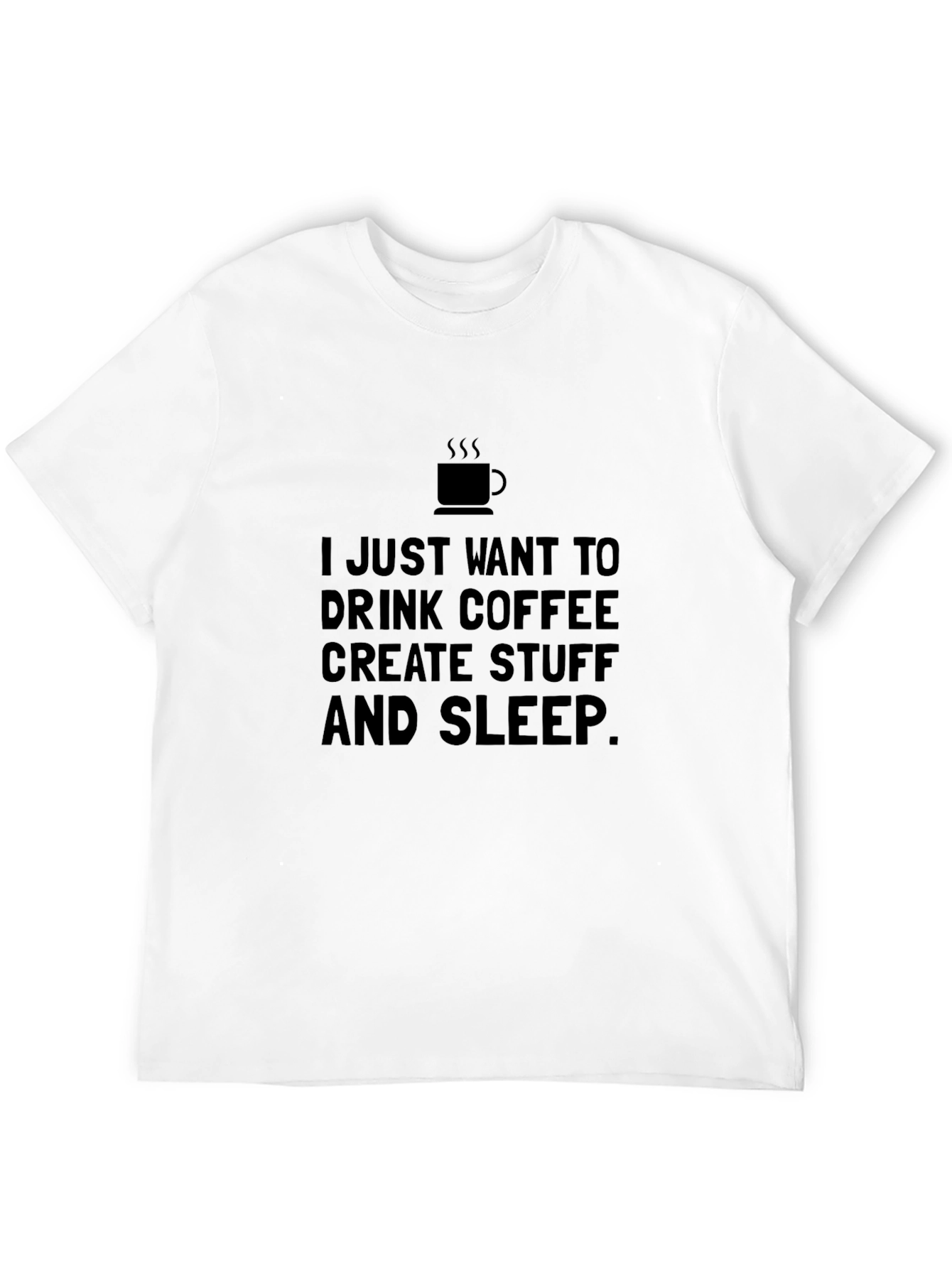 Coffee Create Sleep Graphic Tee - Soft Cotton Shirt