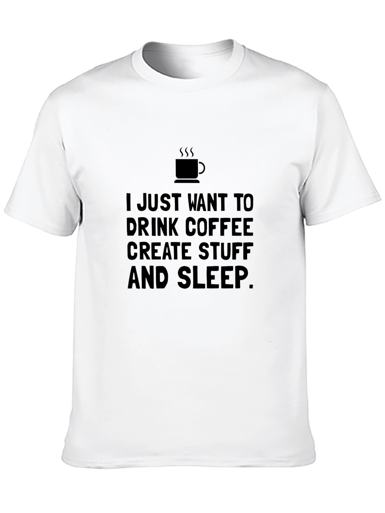 Coffee Create Sleep Graphic Tee - Soft Cotton Shirt