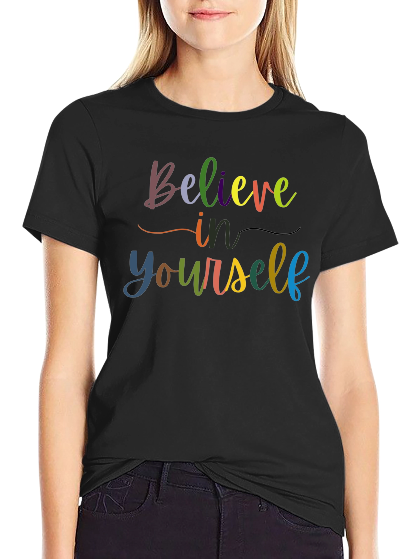 Believe in Yourself Graphic Tee - Black