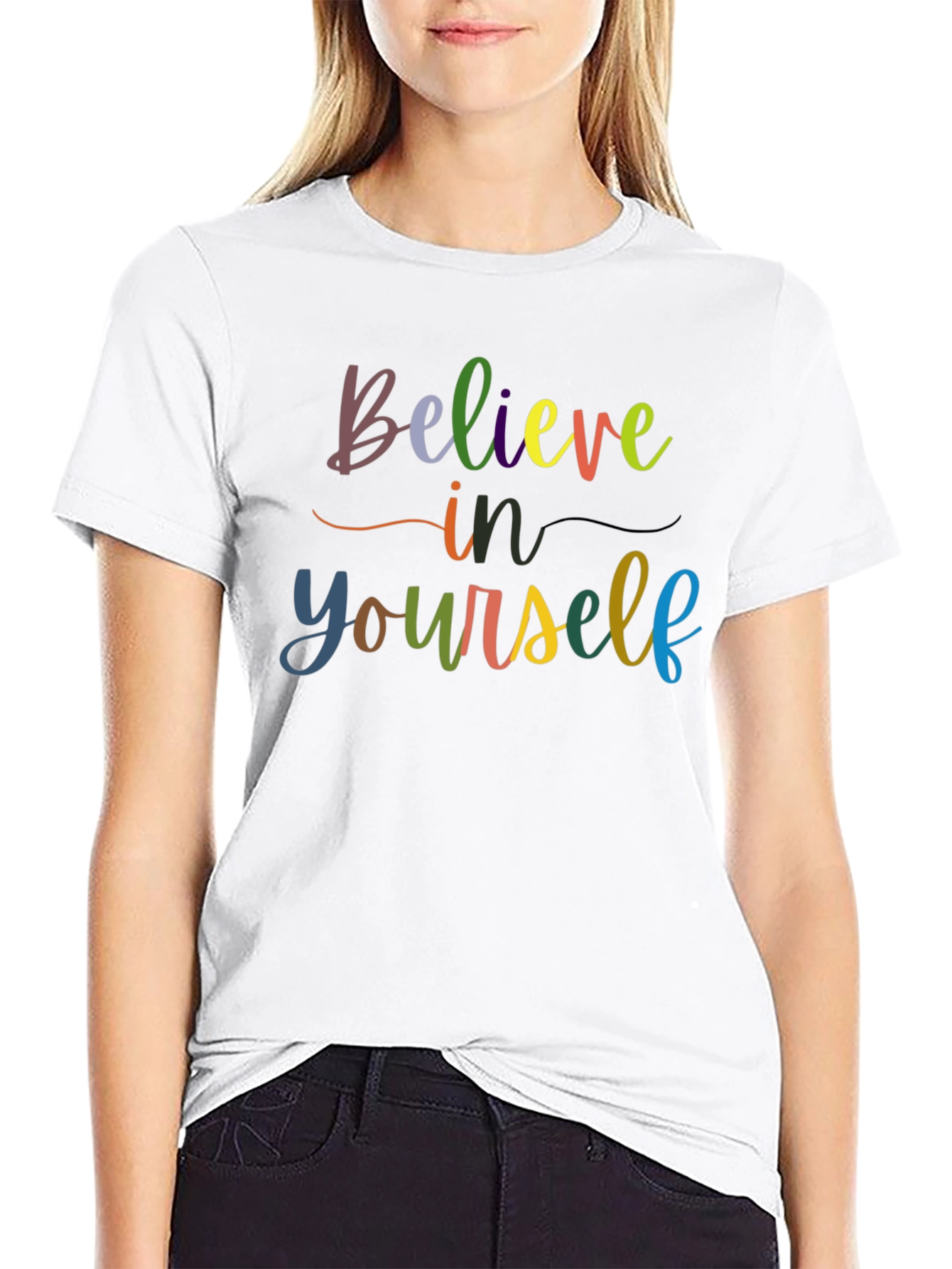 Believe in Yourself Graphic Tee - Black