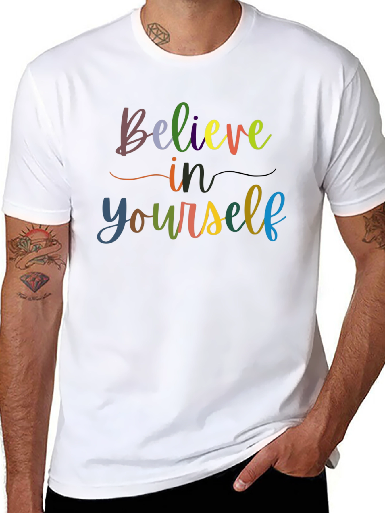 Believe in Yourself Graphic Tee - Black