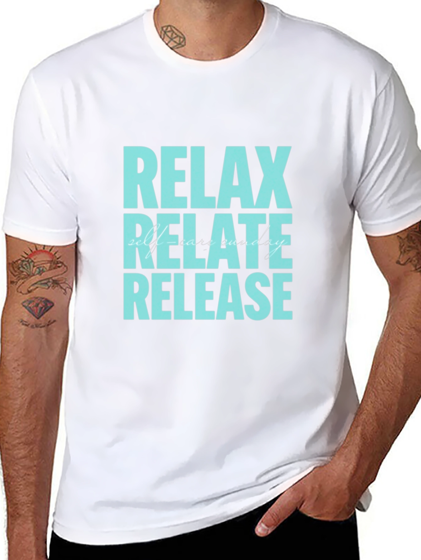 Relax Relate Release T-Shirt - Self-Care Sunday Tee