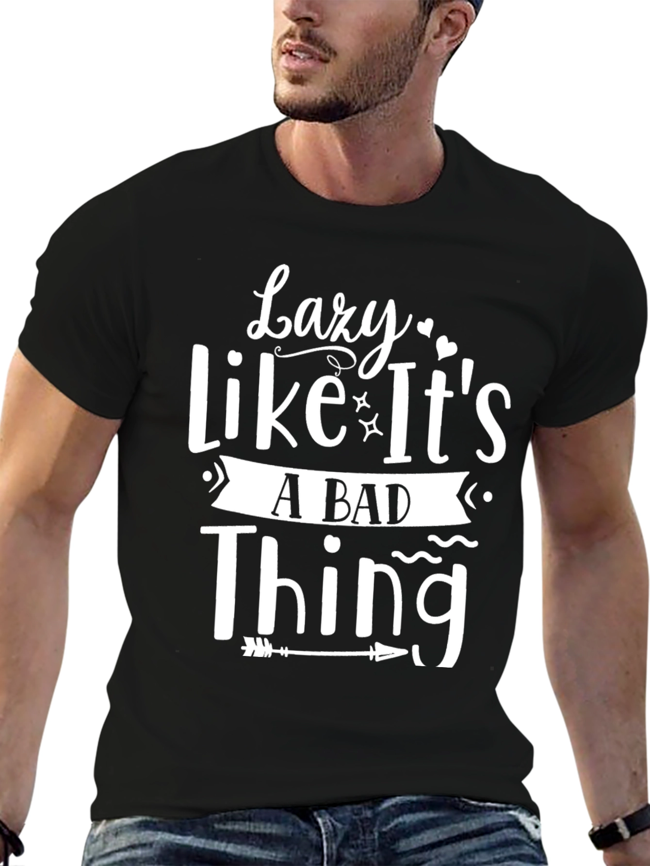 Lazy Like Its a Bad Thing Black T-Shirt