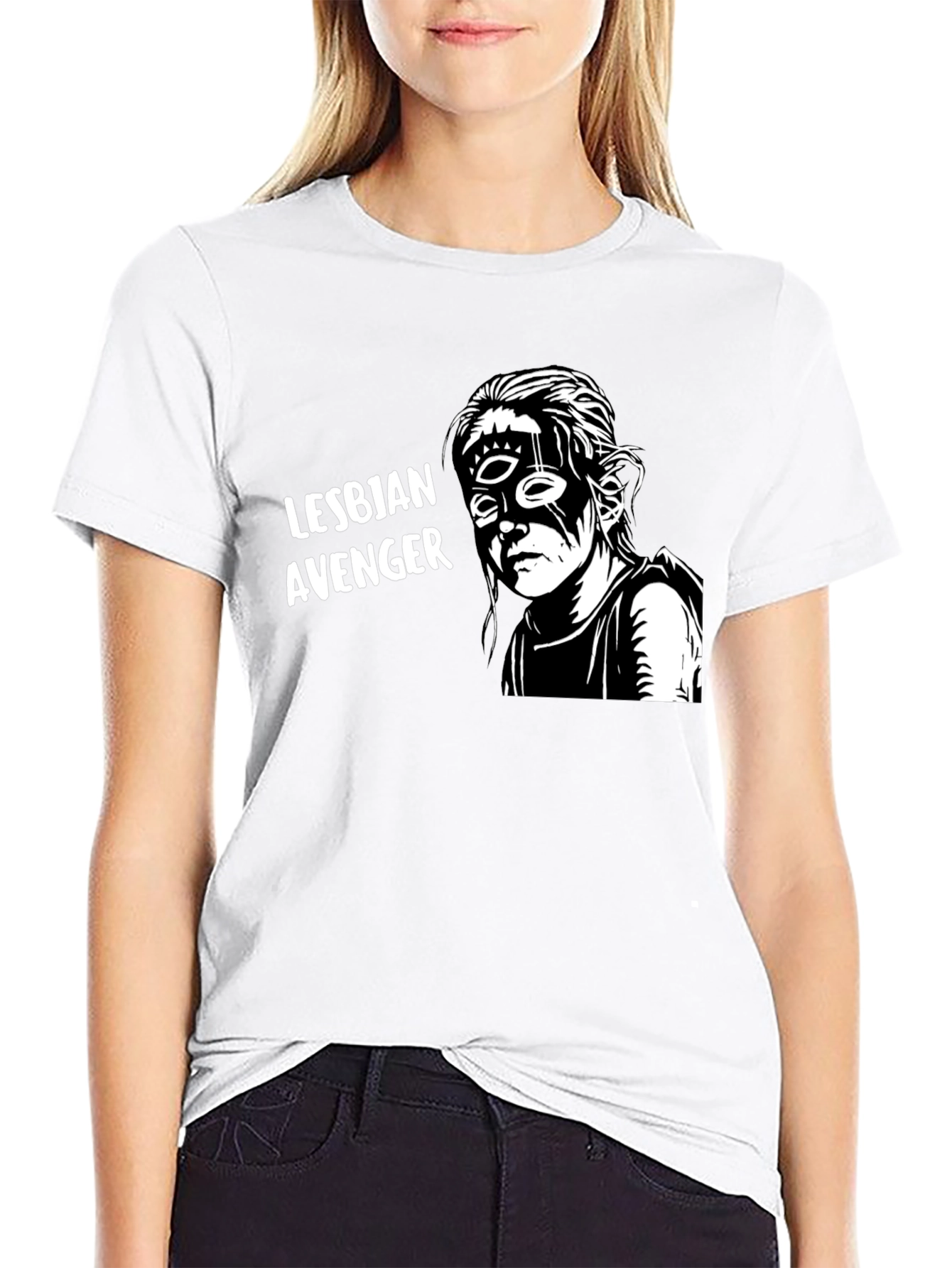 Lesbian Avenger Graphic Tee - Unisex Black Shirt