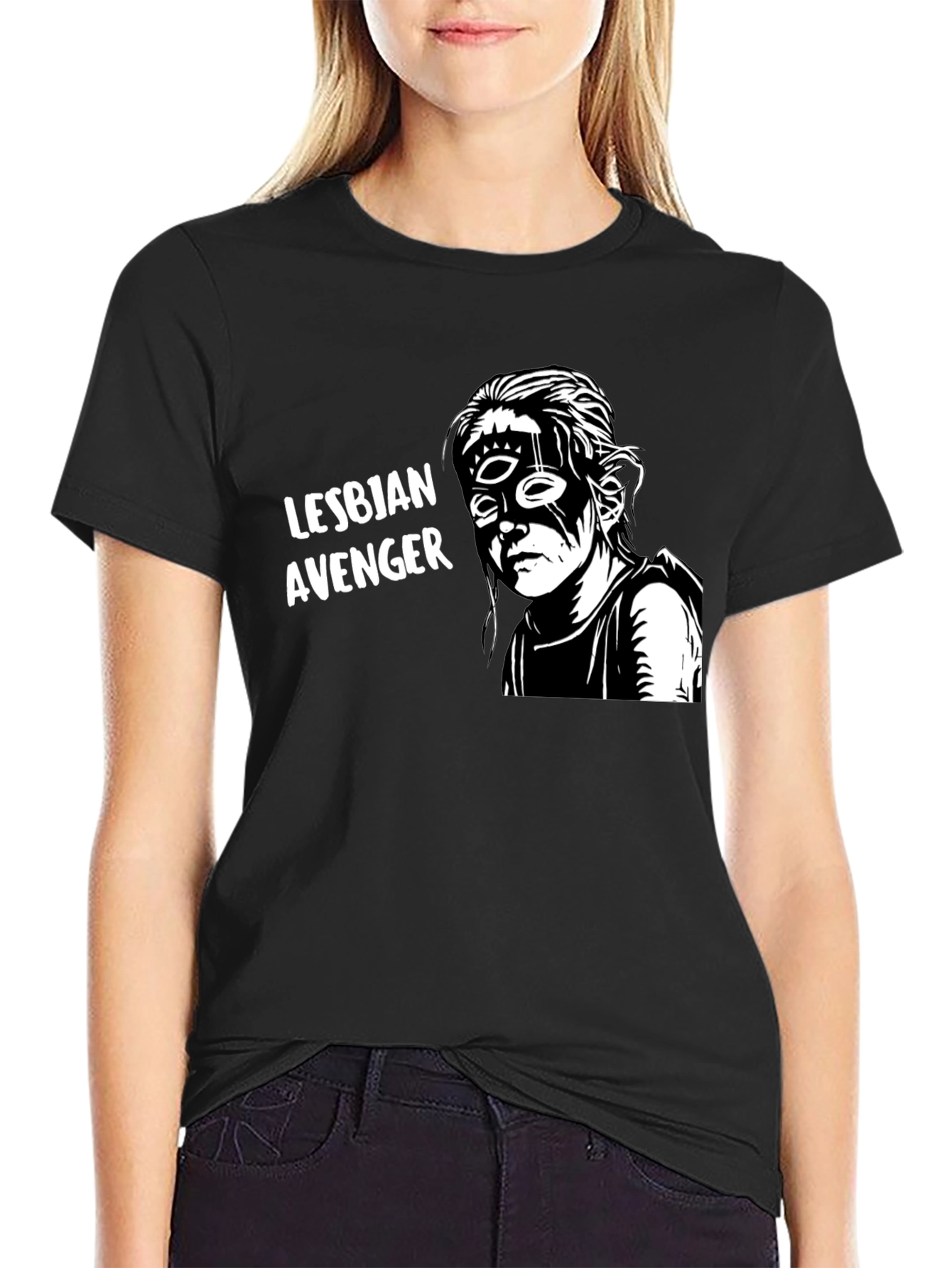 Lesbian Avenger Graphic Tee - Unisex Black Shirt