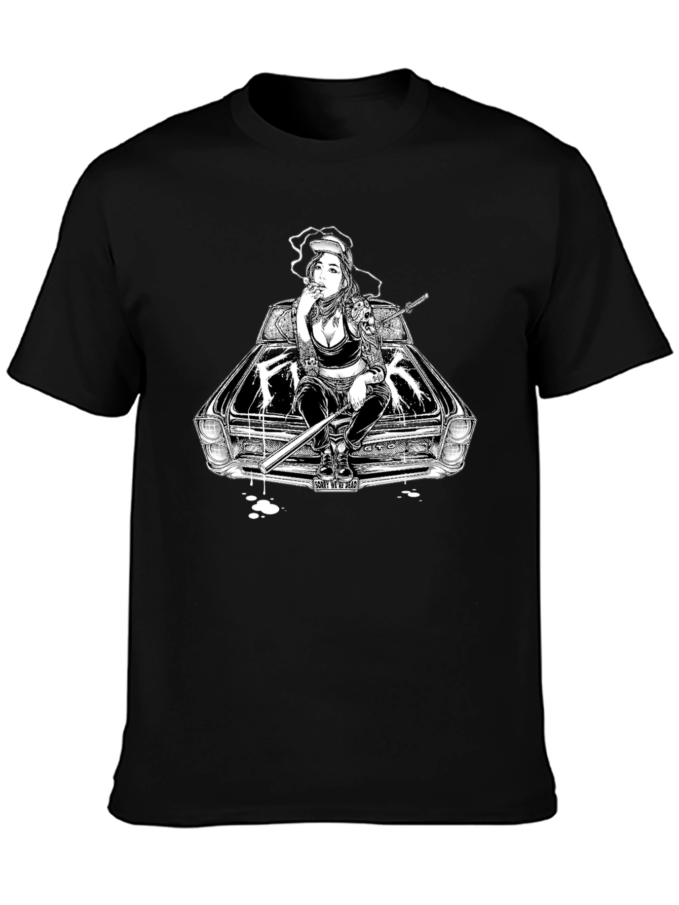 GTO Girl Graphic T-Shirt - Black