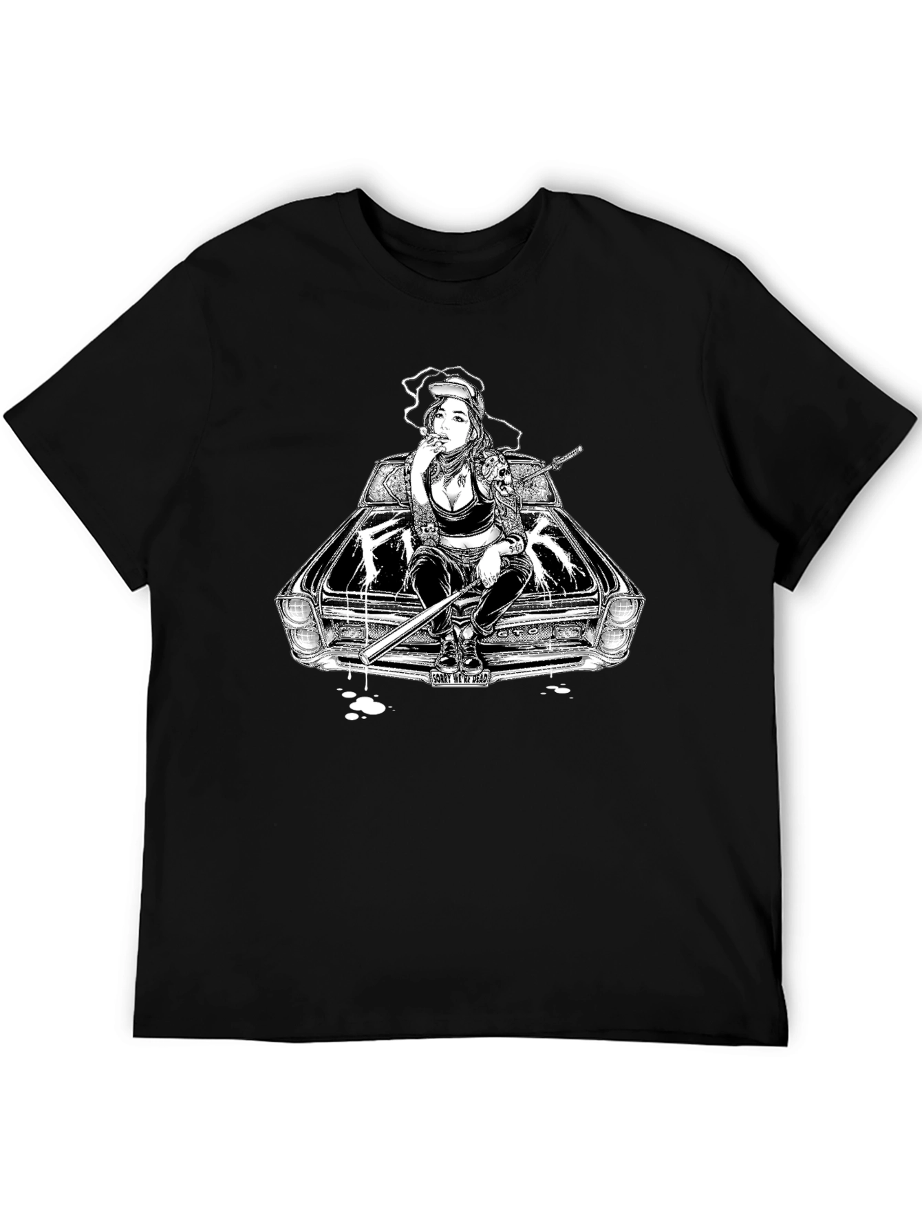 GTO Girl Graphic T-Shirt - Black
