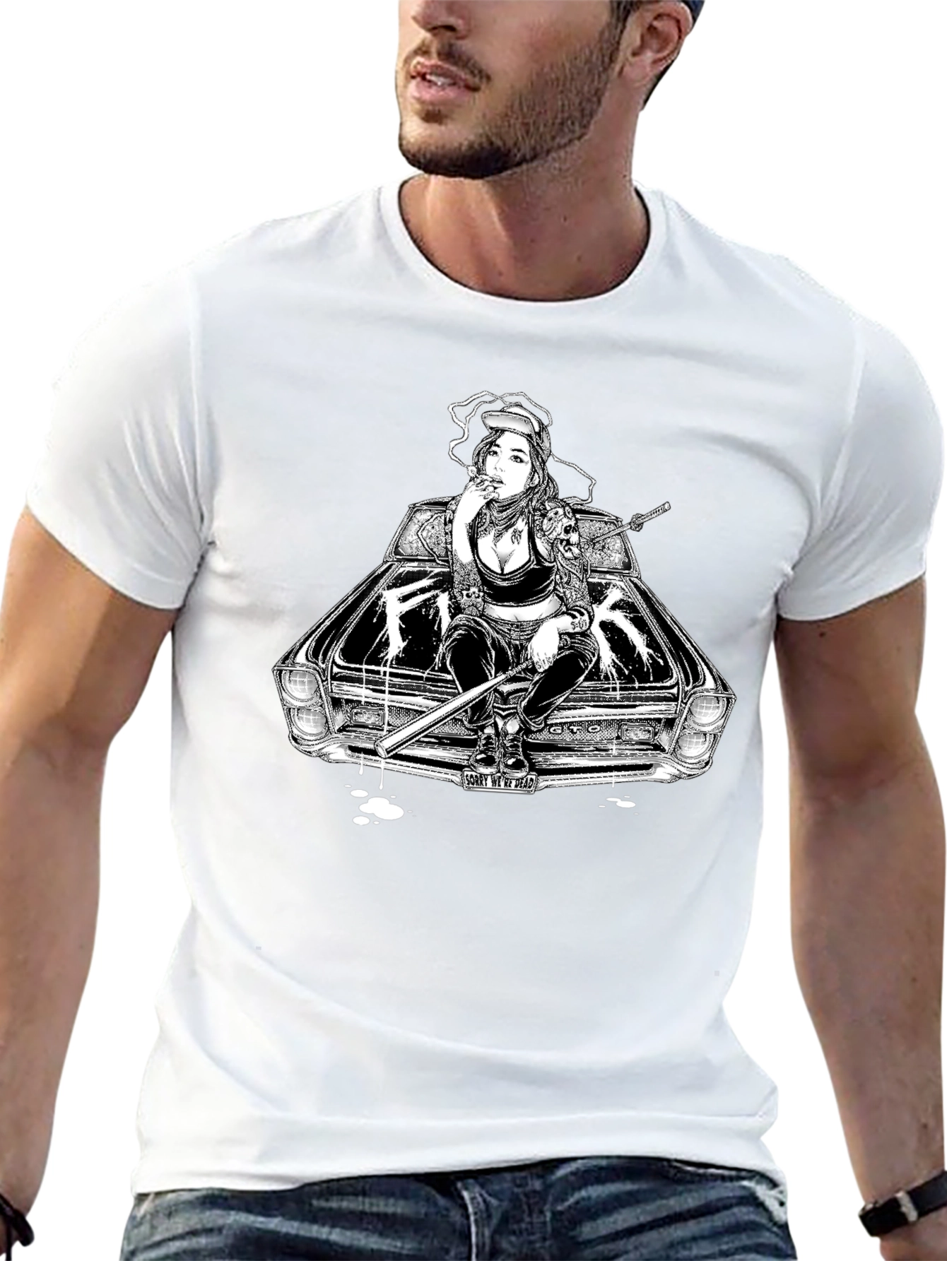 GTO Girl Graphic T-Shirt - Black