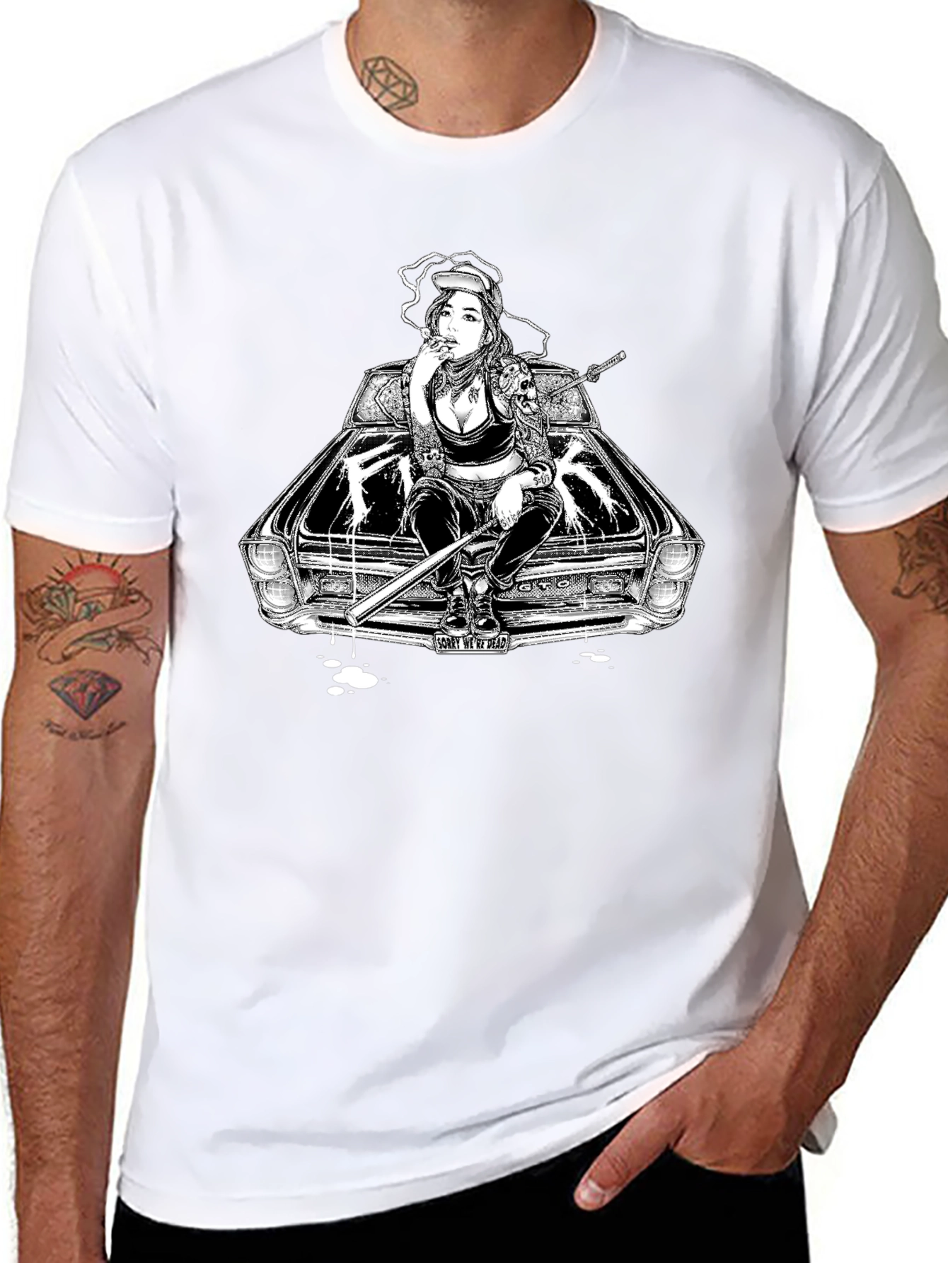 GTO Girl Graphic T-Shirt - Black