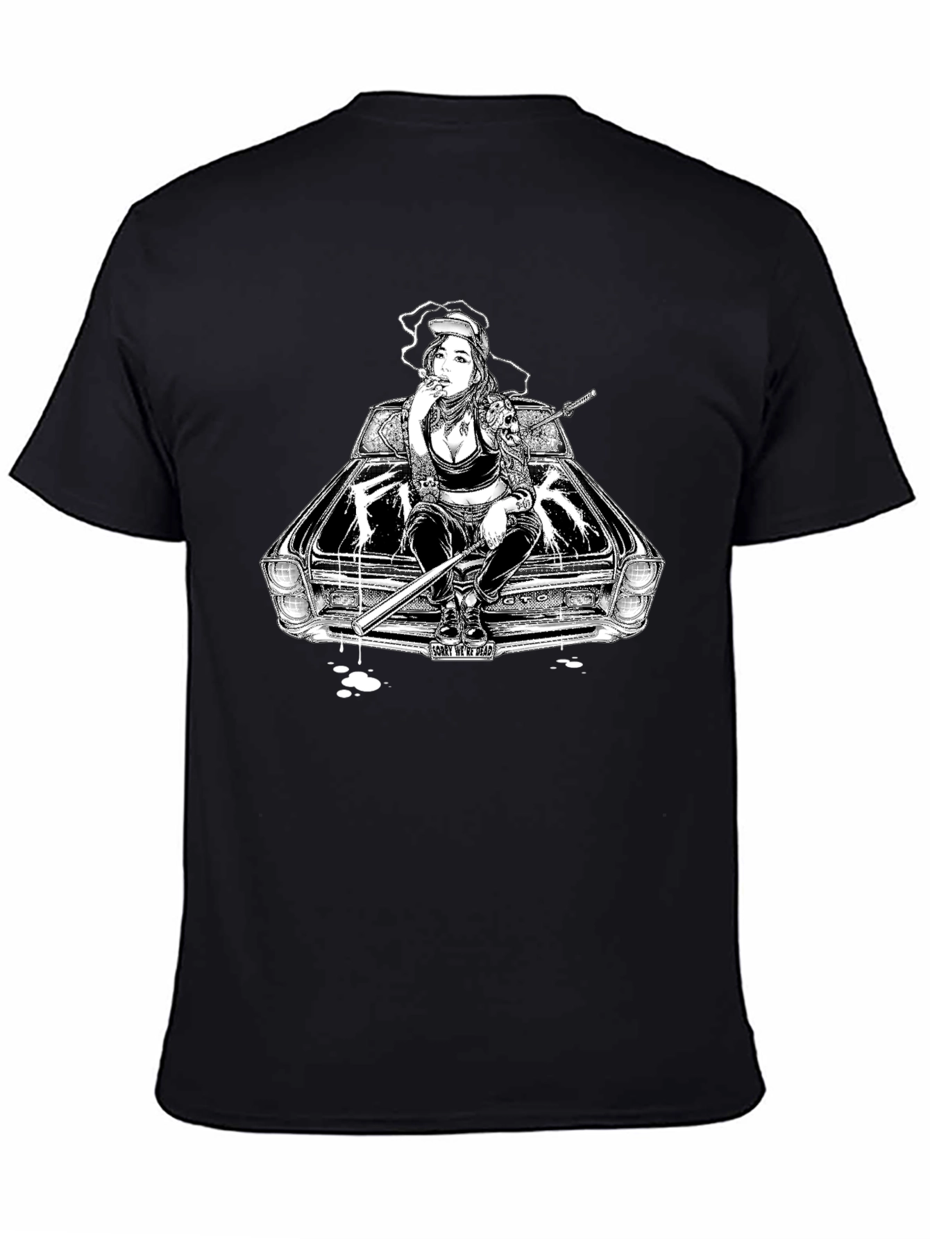 GTO Girl Graphic T-Shirt - Black