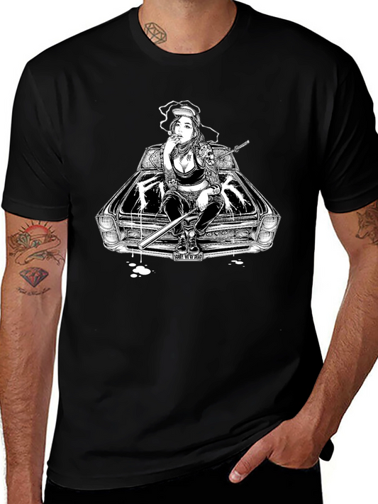 GTO Girl Graphic T-Shirt - Black