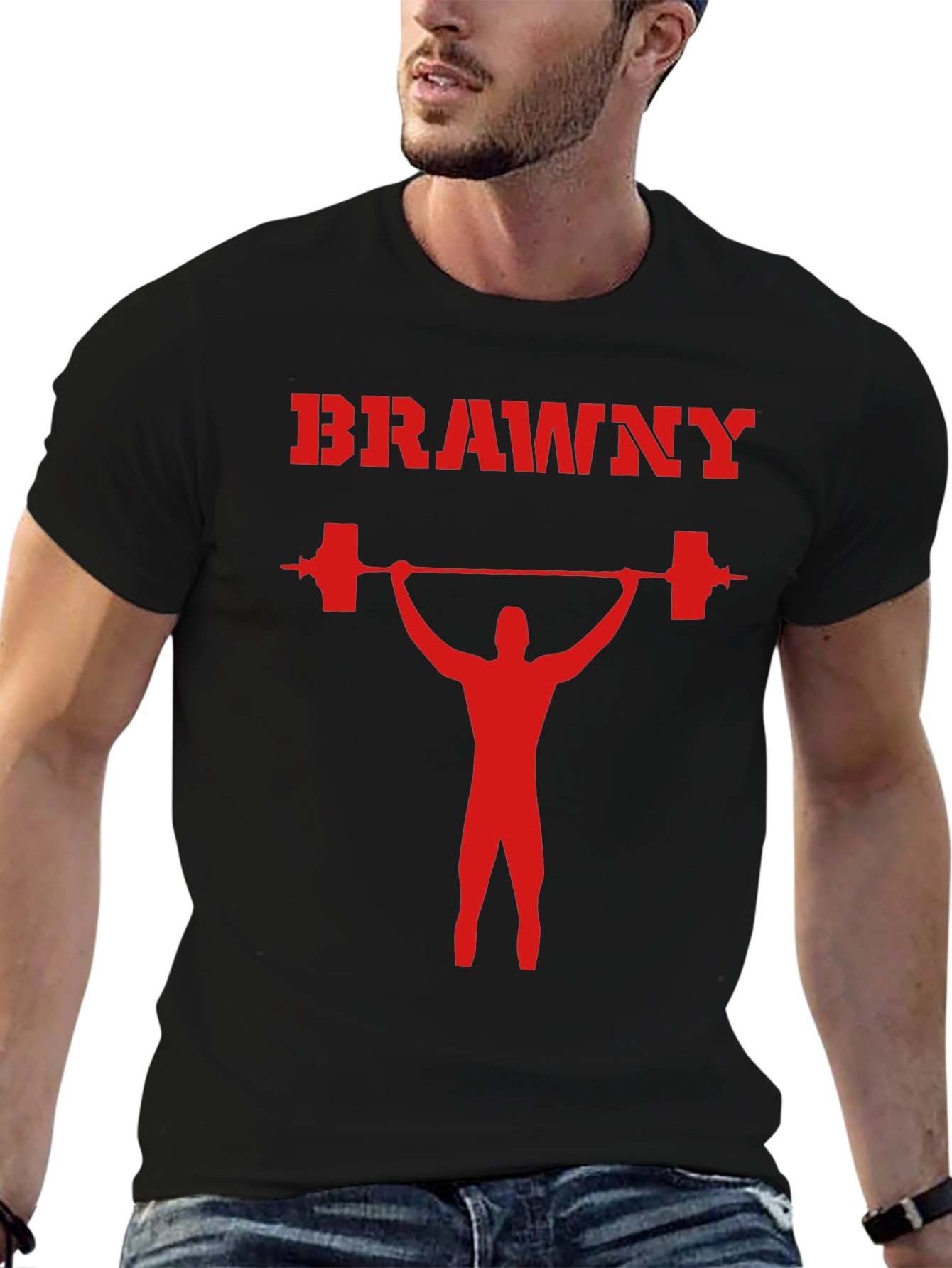 BRAWNY Weightlifting T-Shirt - Black Gym Tee