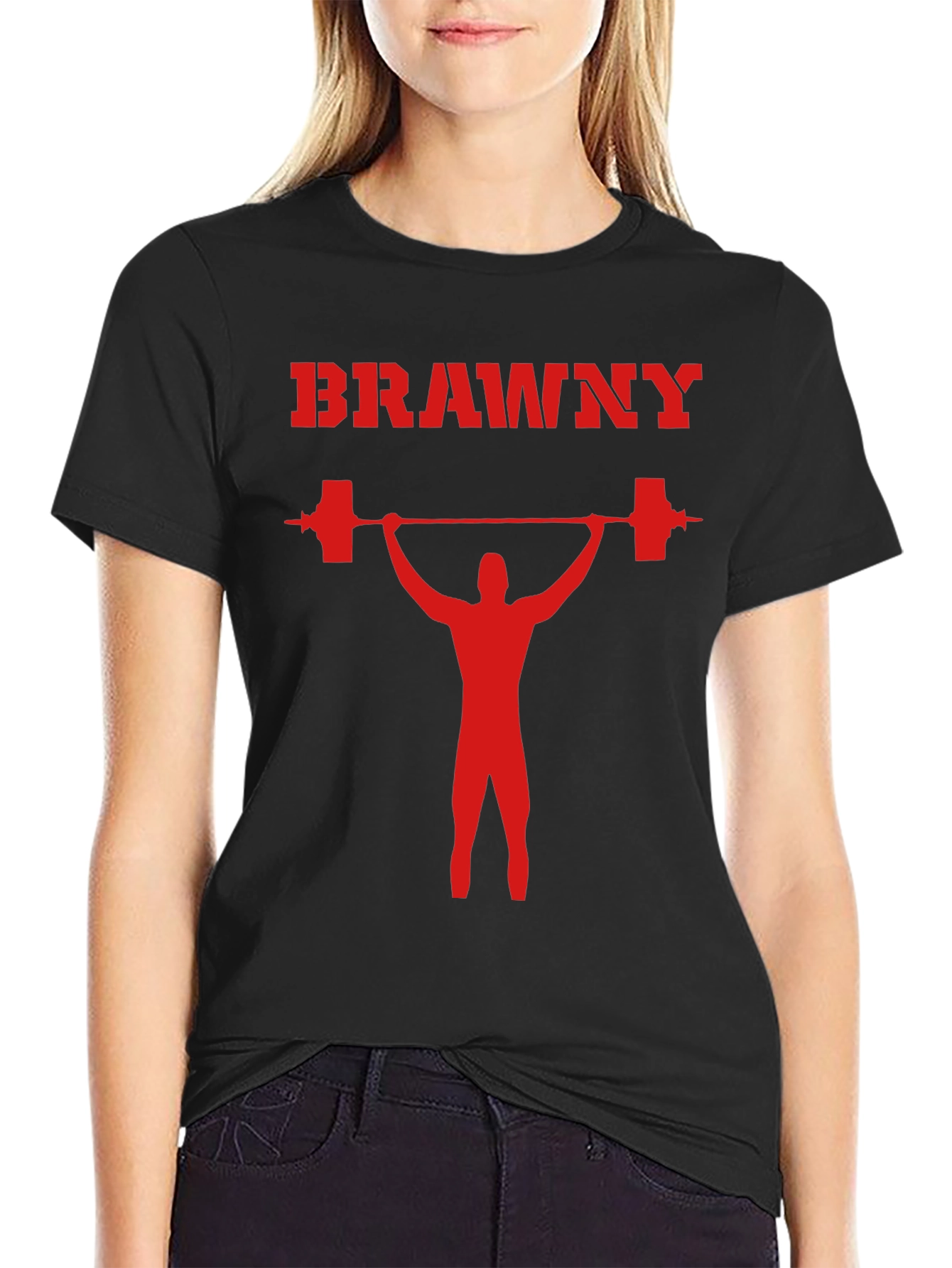 BRAWNY Weightlifting T-Shirt - Black Gym Tee