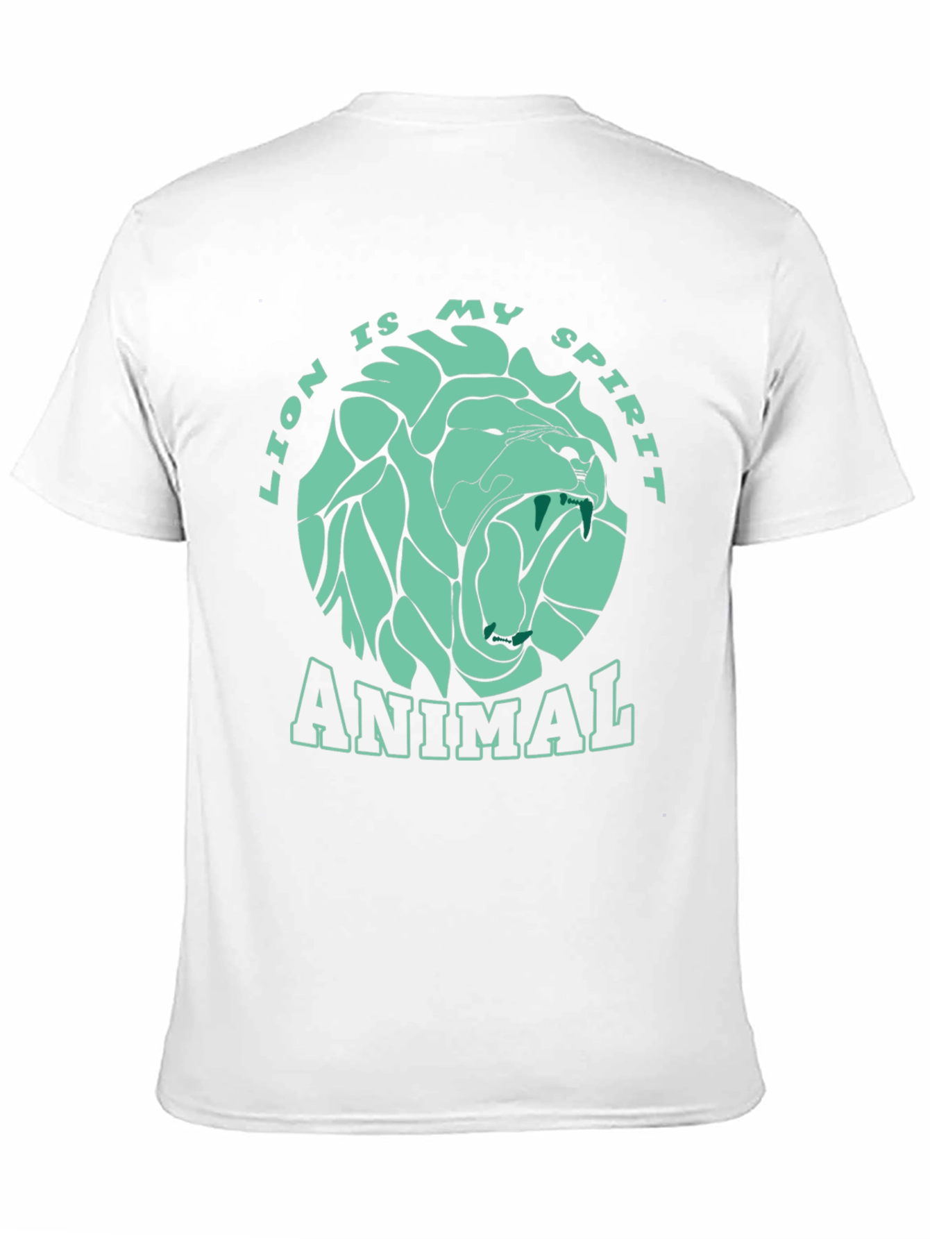 Lion Spirit Animal Graphic T-Shirt - Black